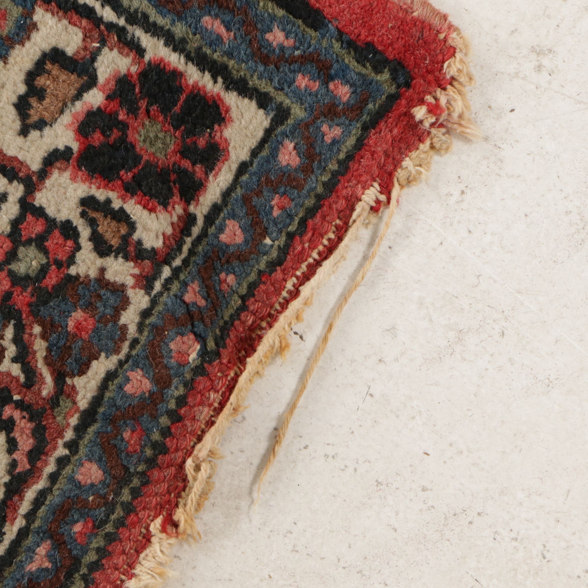 4'4 x 6'9 Hand-Knotted Persian Hamadan Area Rug