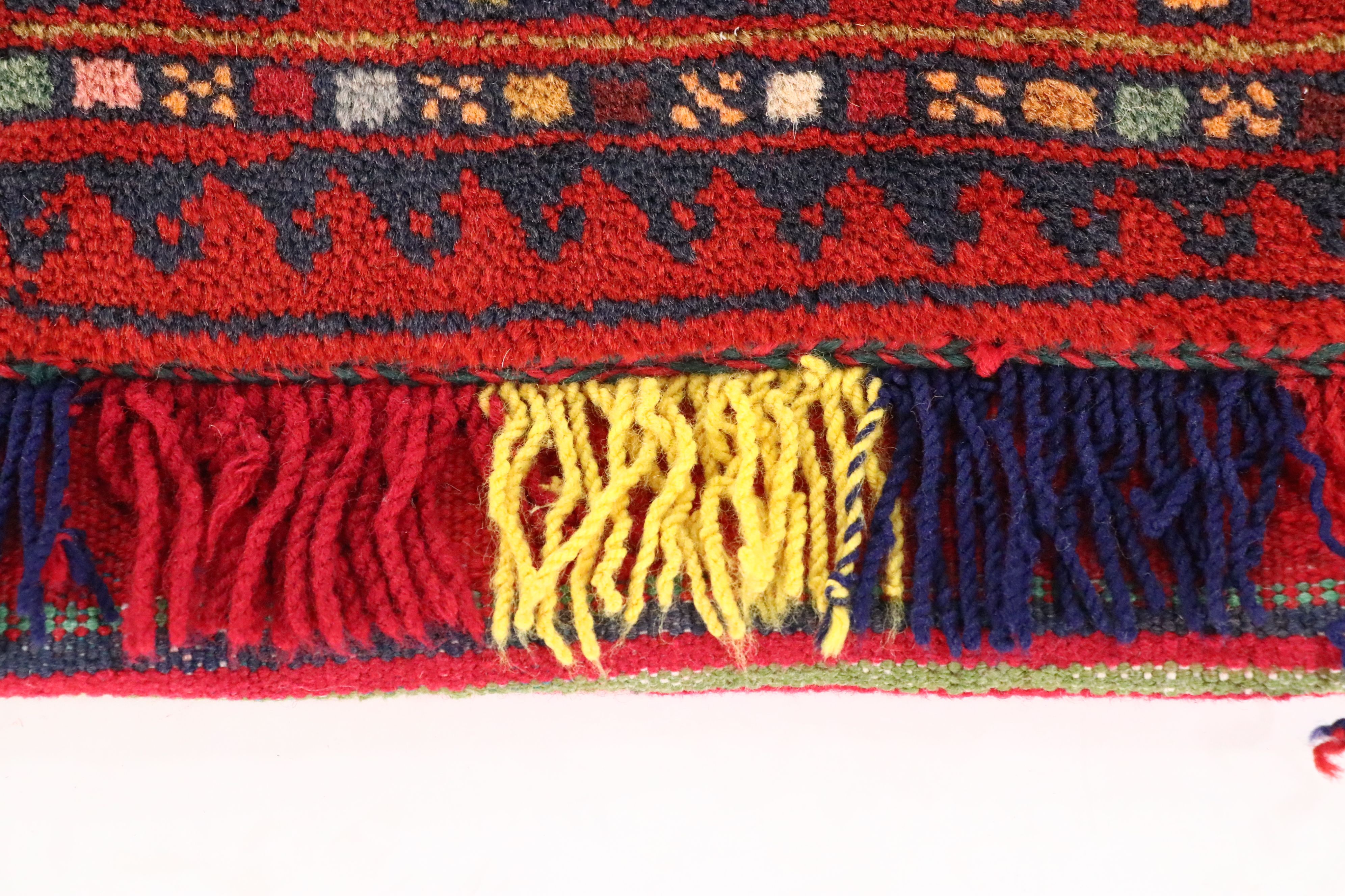 Hand-Knotted Afghan Baluch Balisht Bag Pillow Cover