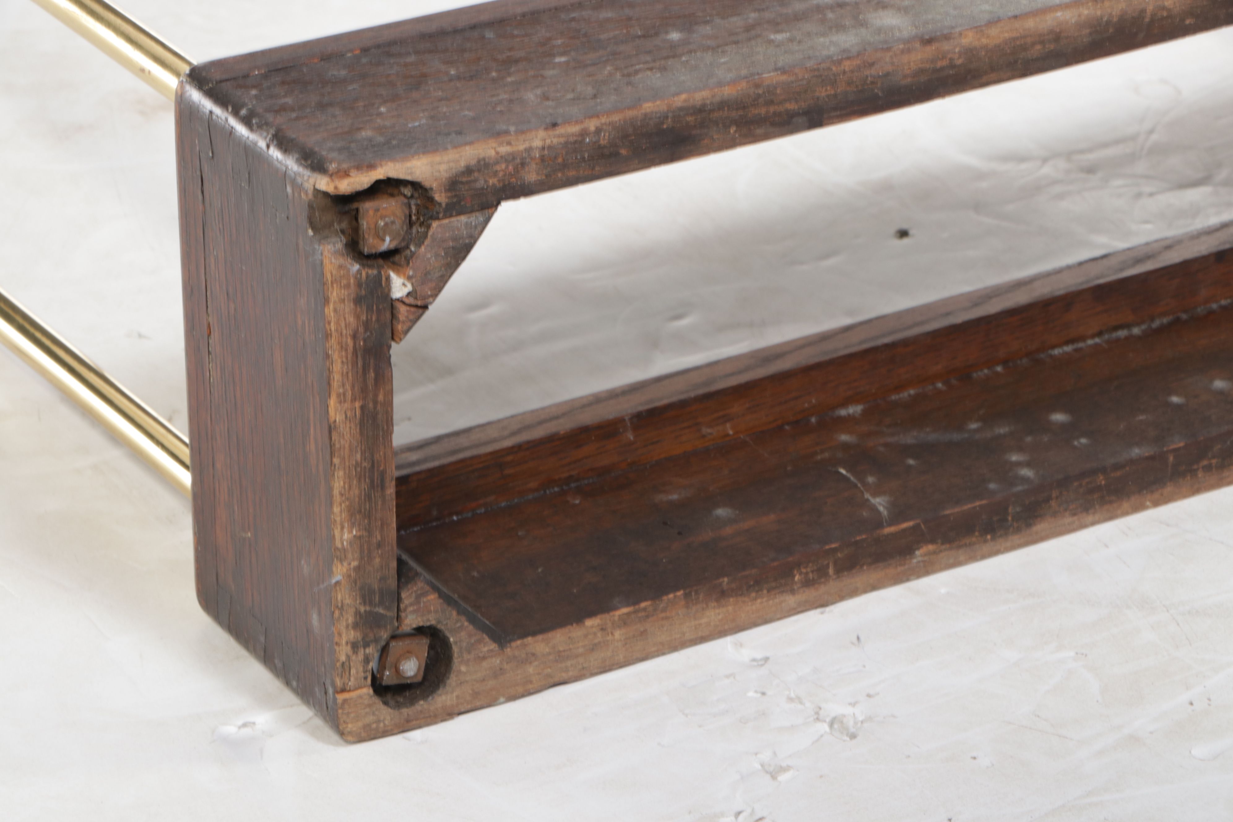 Edwardian Style Brass and Wood Cane and Umbrella Stand, Early 20th Century