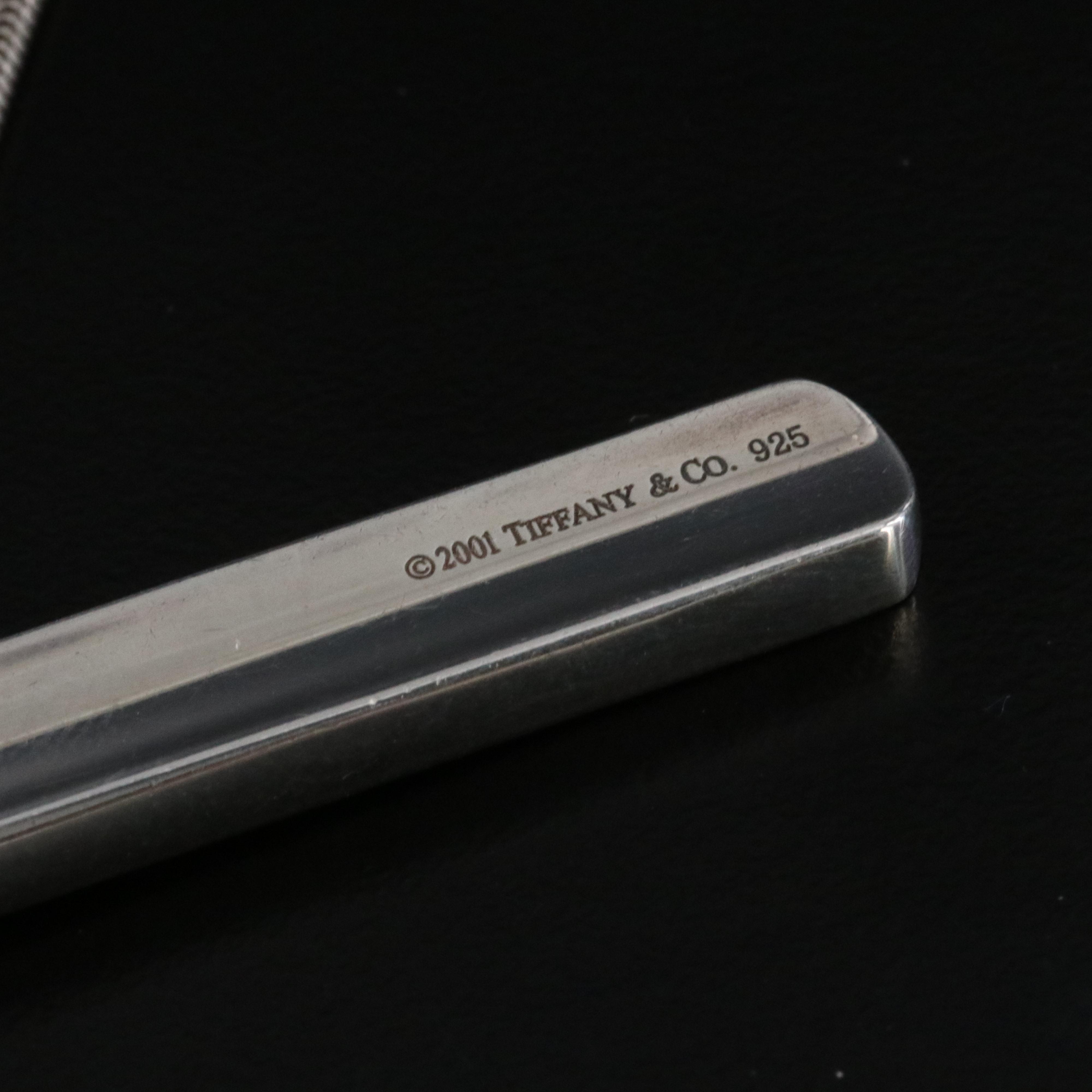 Tiffany & Co. 1837 Sterling Bar Plate Necklace