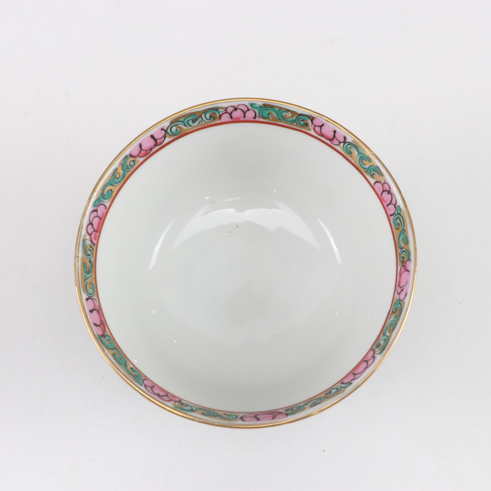 Japan Gilt Porcelain Dinnerware & Glass Ice Cream Bowls