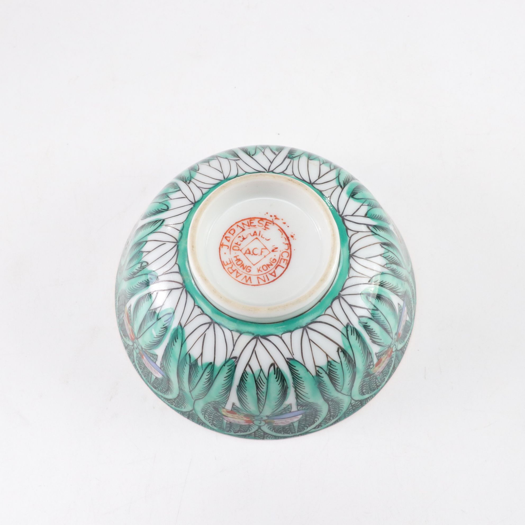 Japan Gilt Porcelain Dinnerware & Glass Ice Cream Bowls