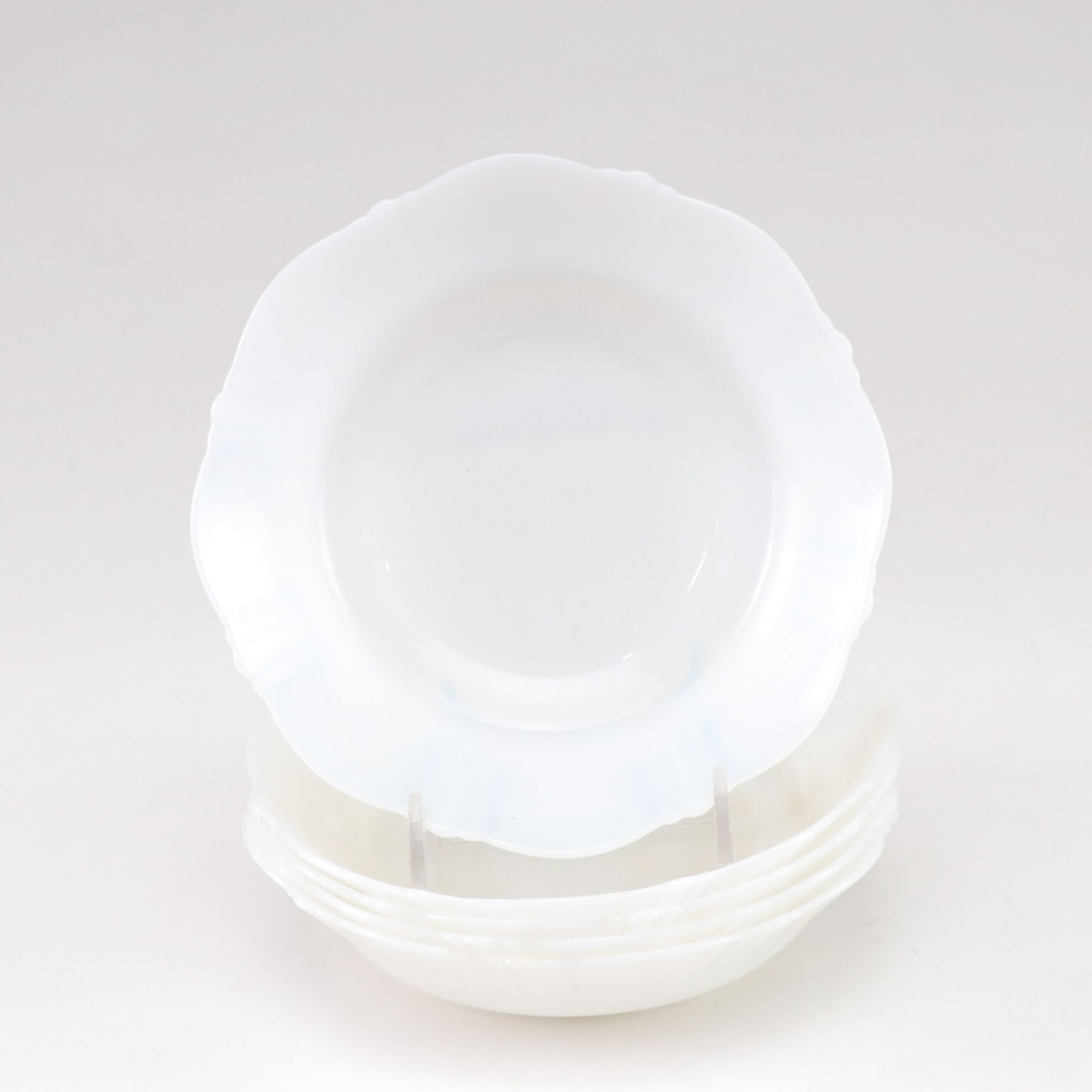 Japan Gilt Porcelain Dinnerware & Glass Ice Cream Bowls