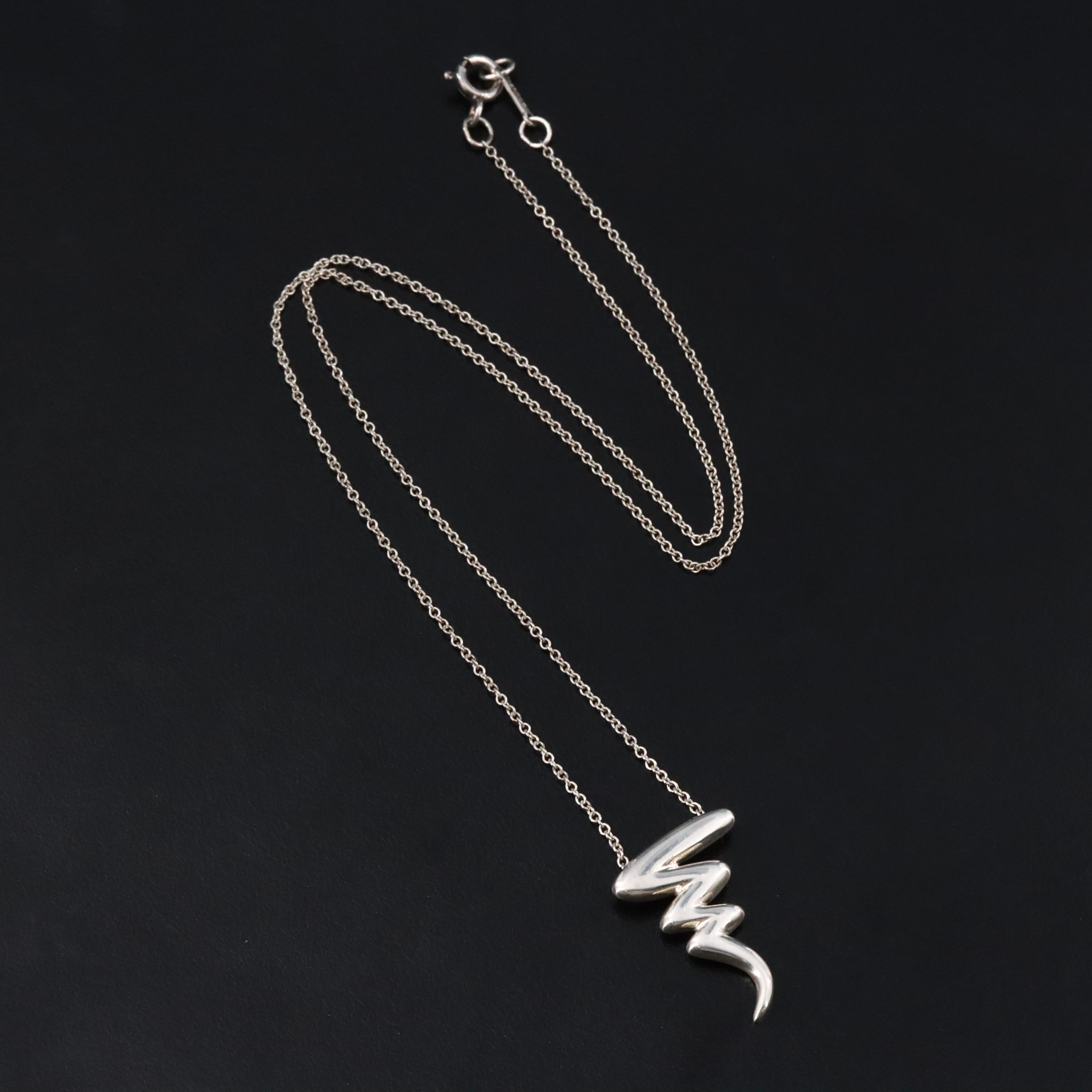 Paloma Picasso for Tiffany & Co. Sterling Scribble Necklace