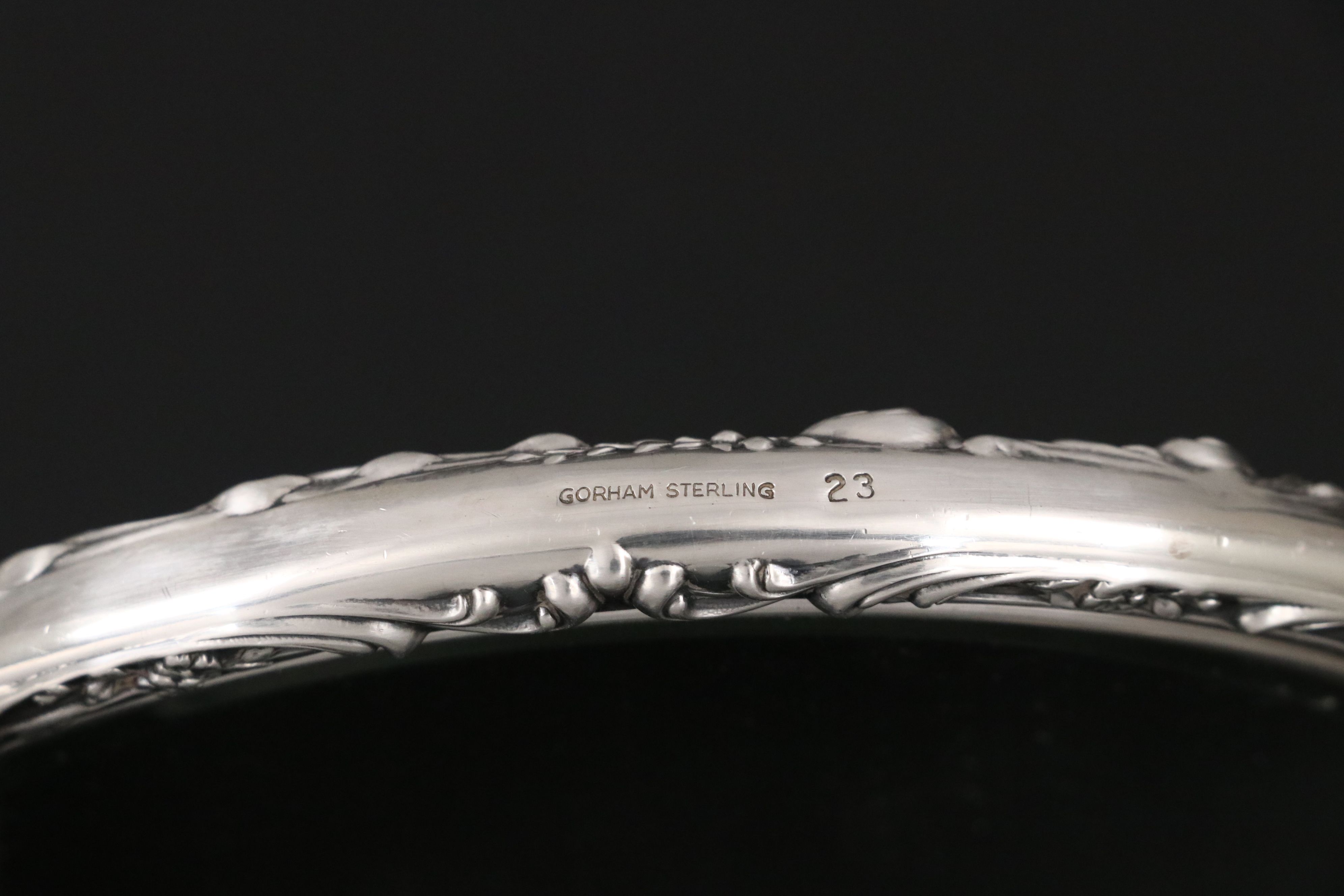 Gorham Sterling Silver Vanity Set with Italian Sterling Pin Dish, Late 20th C.