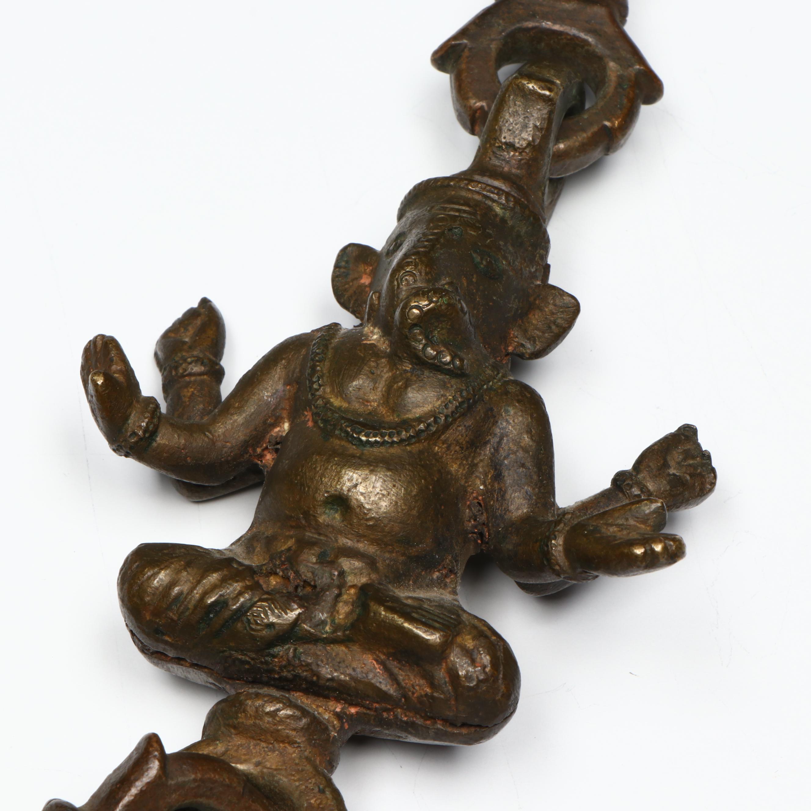 Antique Indian Brass Elephant Chain