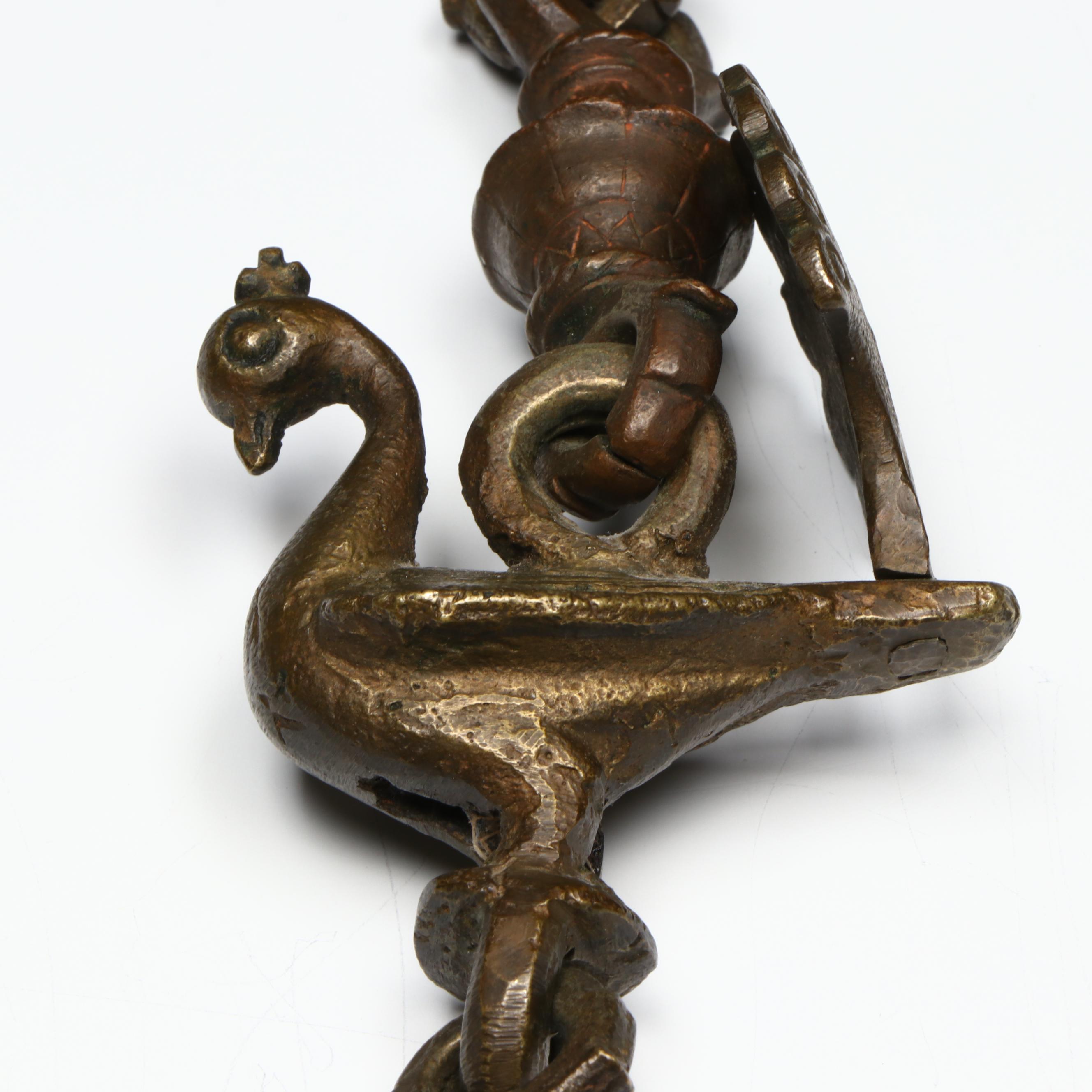 Antique Indian Brass Elephant Chain