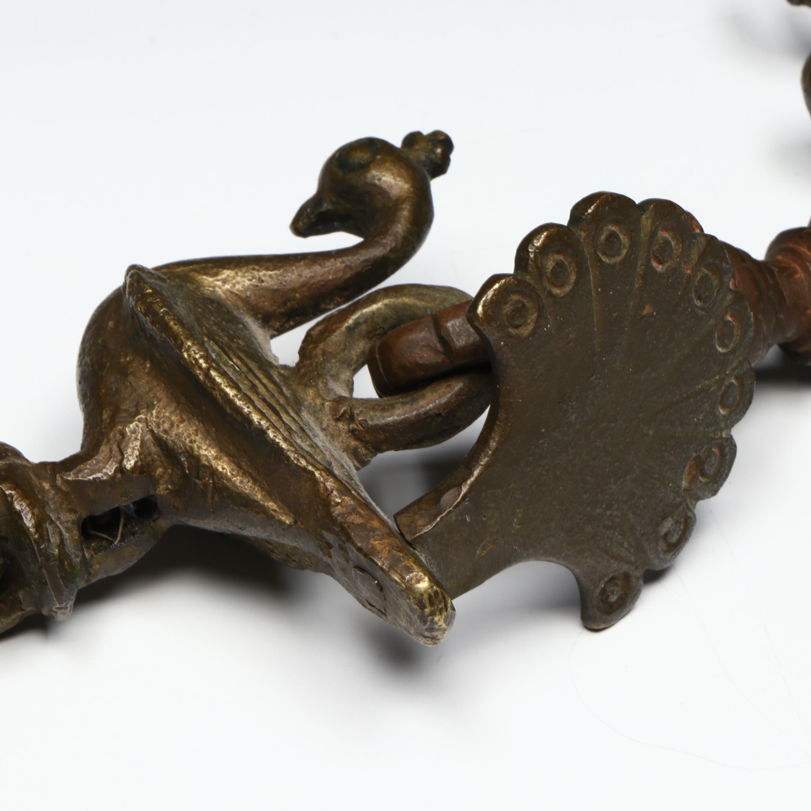 Antique Indian Brass Elephant Chain