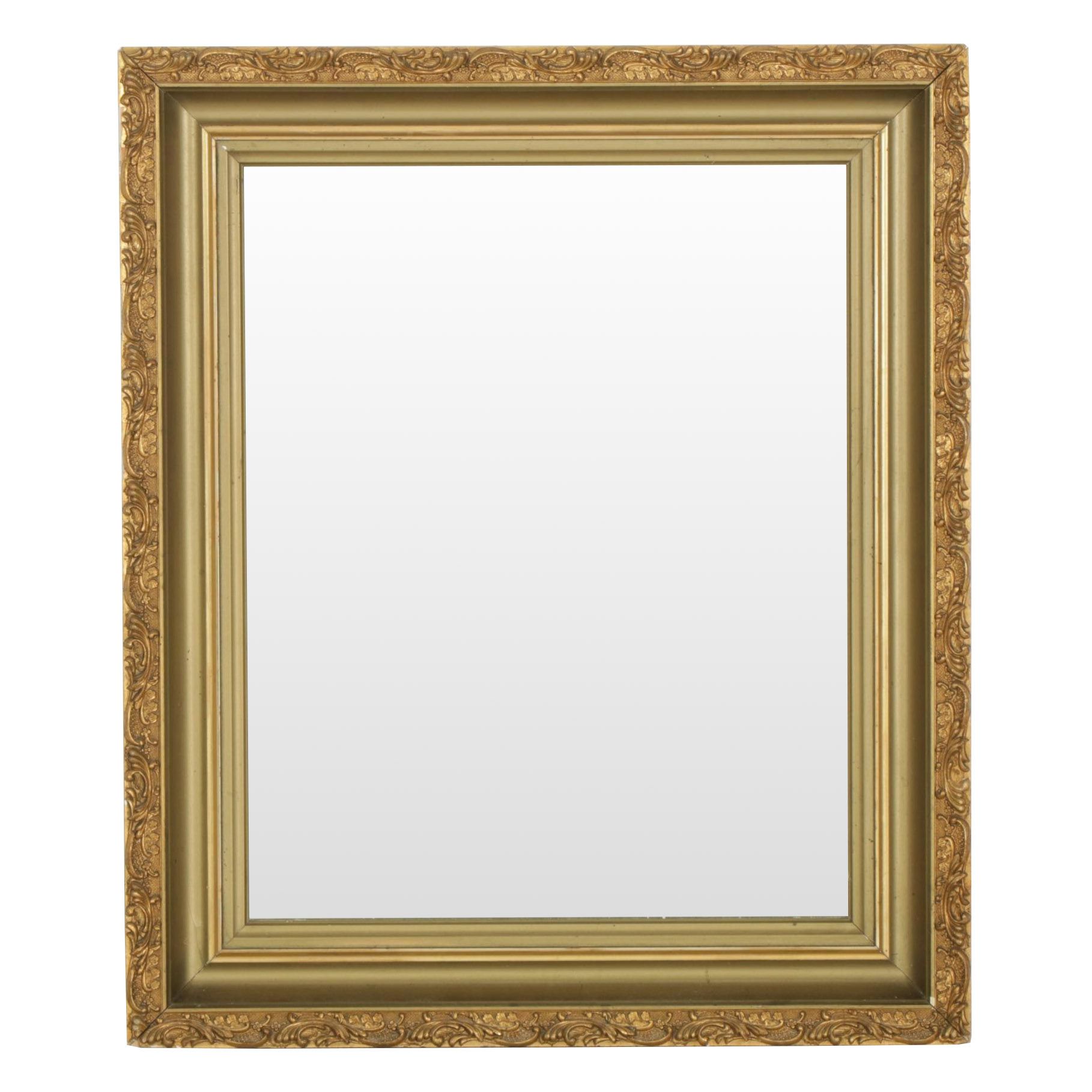 Baroque Style Gold-Toned Rectangular Wall Mirror