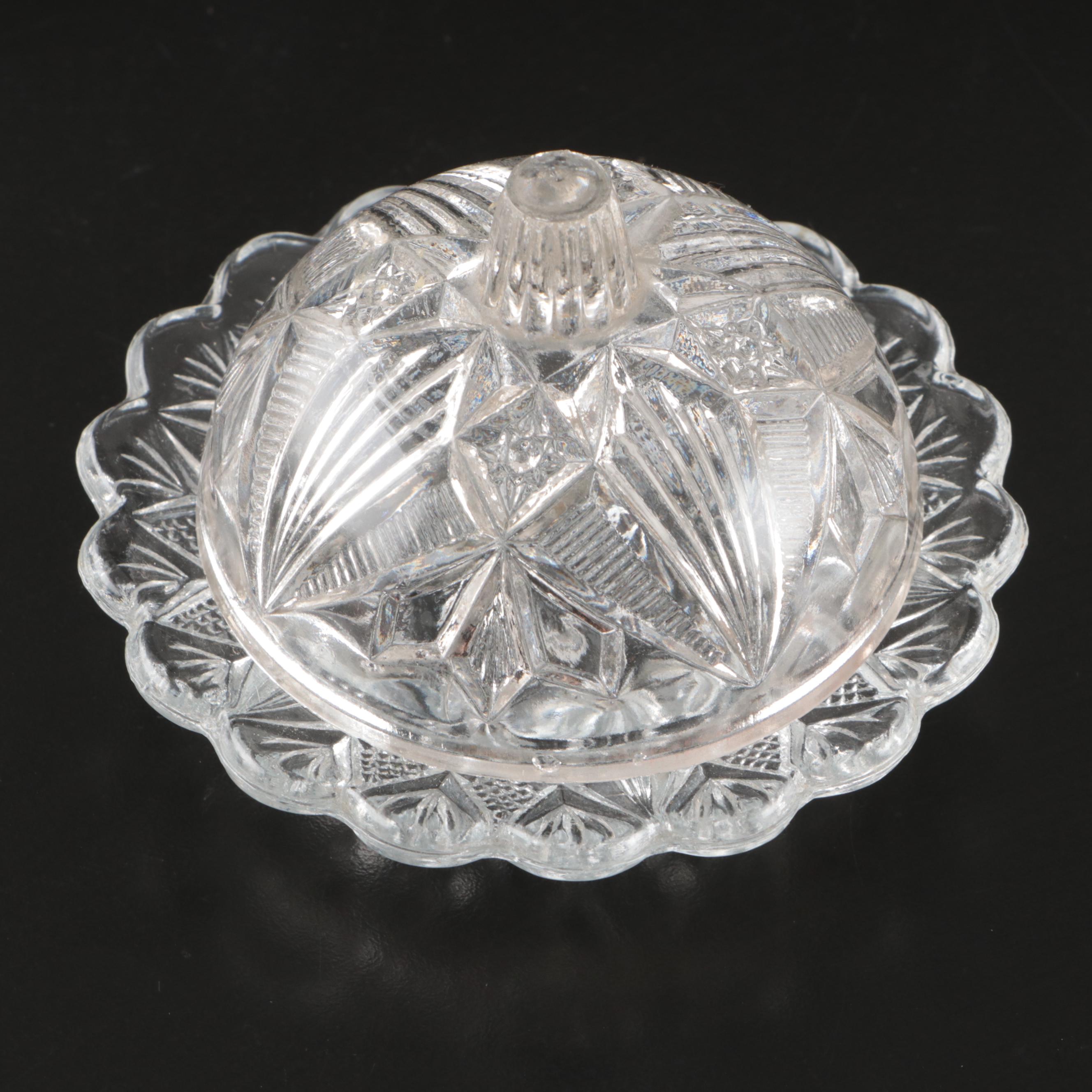 O'Hara Glass "Cadova" Footed Bowl with EAPG and Other Tableware