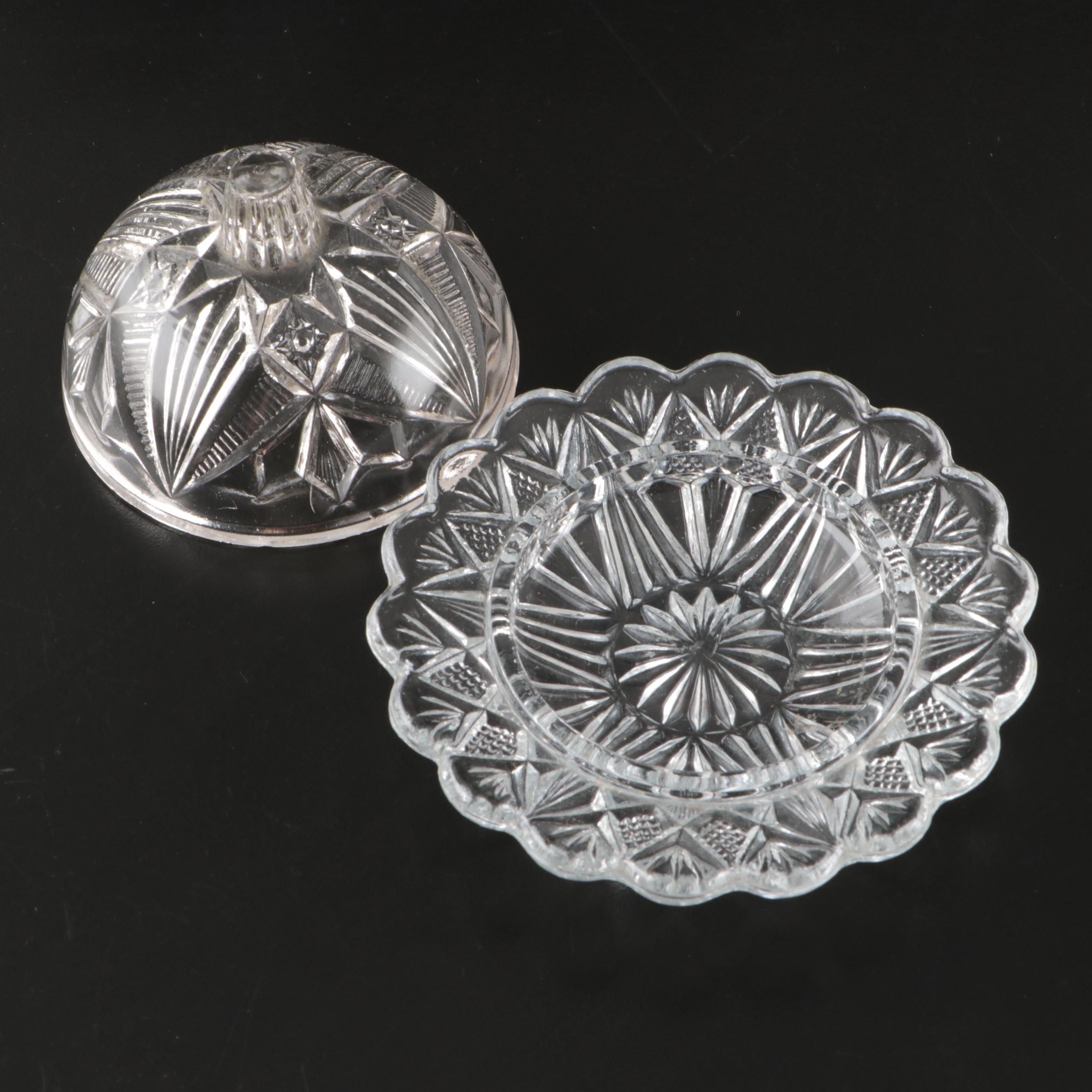 O'Hara Glass "Cadova" Footed Bowl with EAPG and Other Tableware