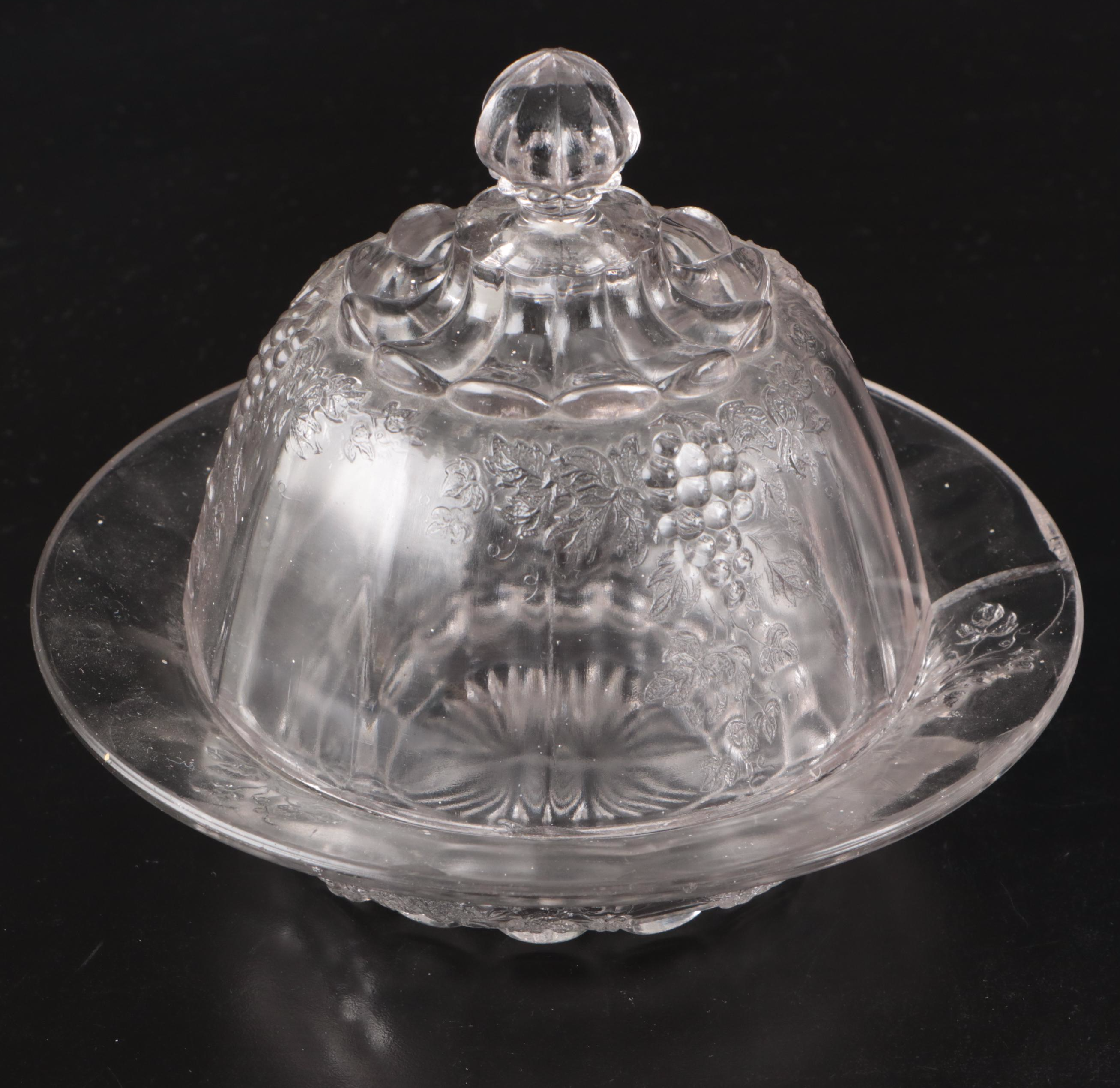 O'Hara Glass "Cadova" Footed Bowl with EAPG and Other Tableware