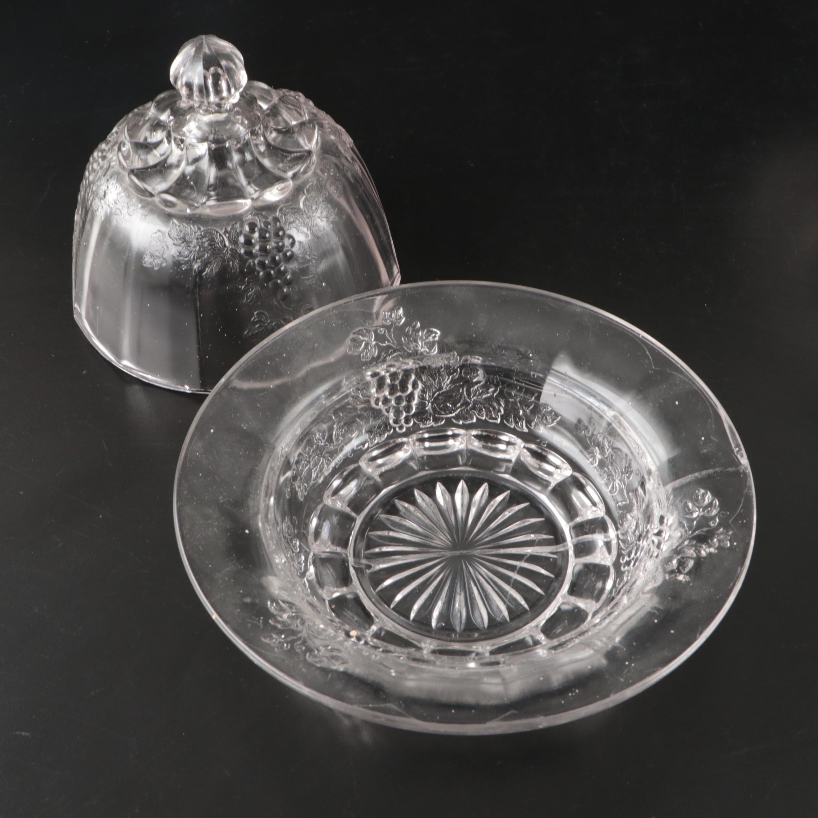 O'Hara Glass "Cadova" Footed Bowl with EAPG and Other Tableware
