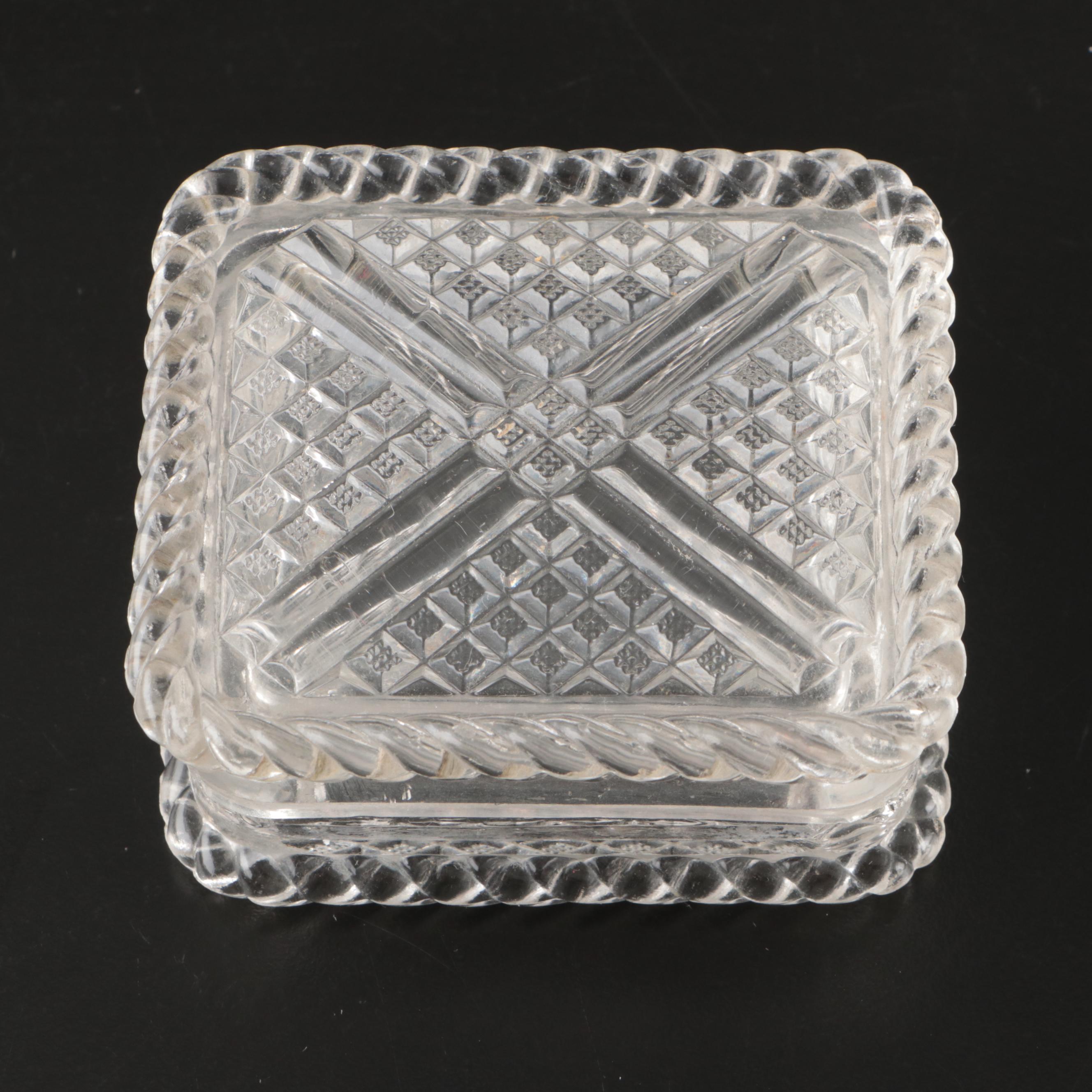 O'Hara Glass "Cadova" Footed Bowl with EAPG and Other Tableware