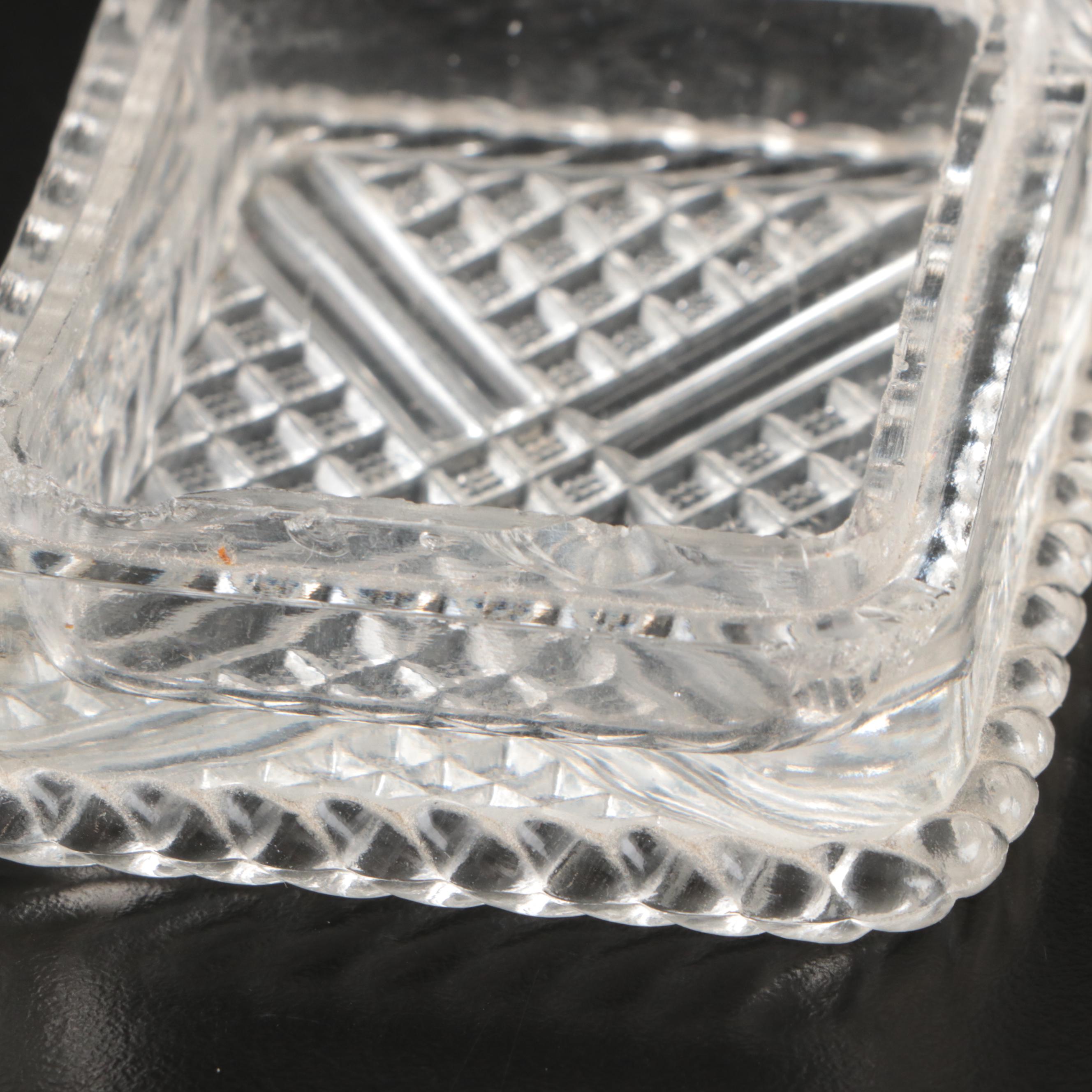 O'Hara Glass "Cadova" Footed Bowl with EAPG and Other Tableware