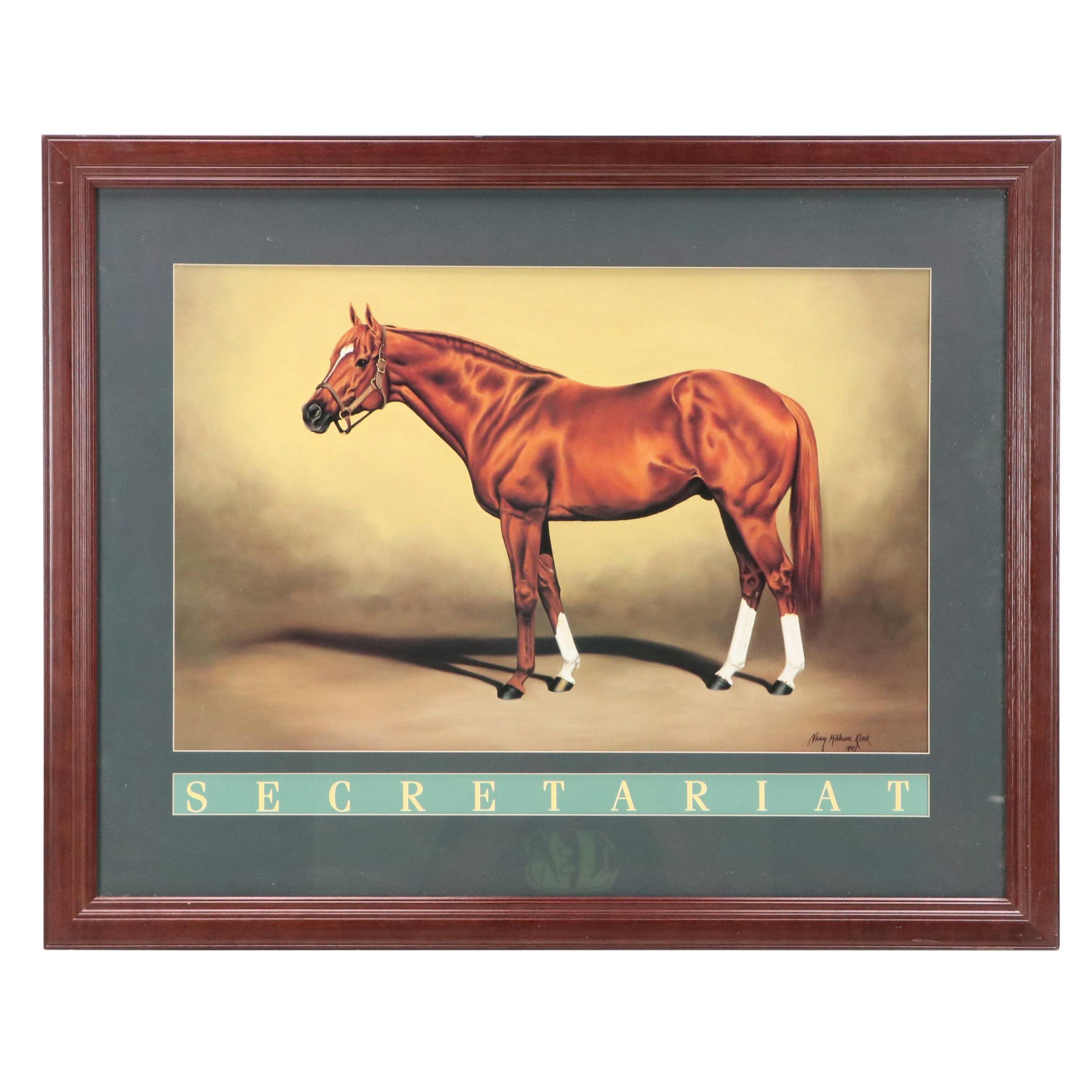 "Secretariat" Offset Lithograph After Nancy Milburn Kleck