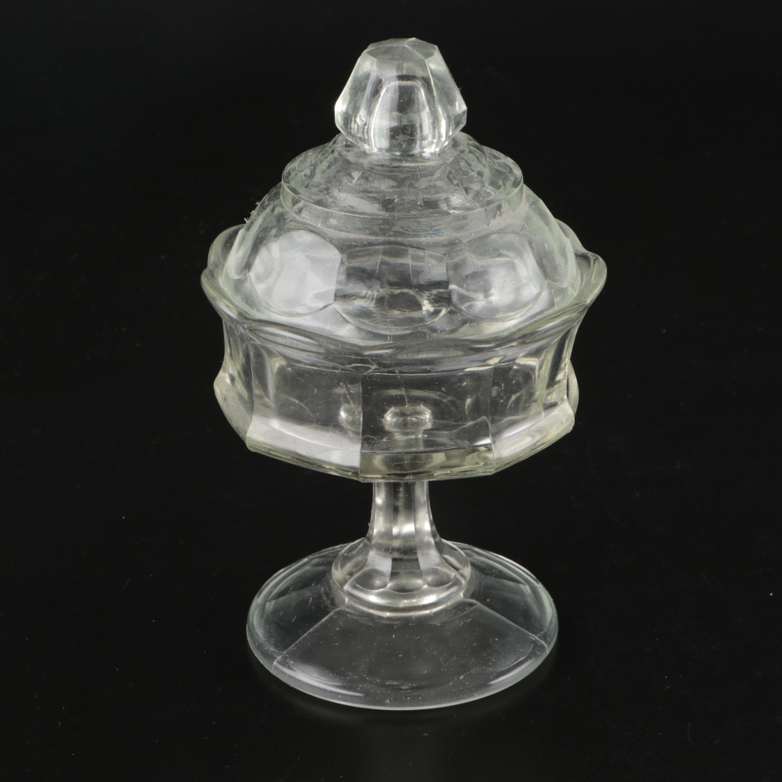 O'Hara Glass "Cadova" Footed Bowl with EAPG and Other Tableware