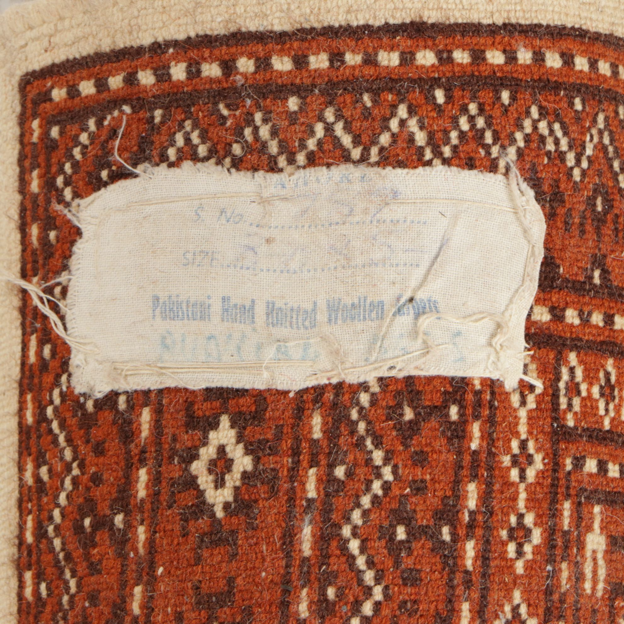 5'1 x 8'1 Hand-Knotted Pakistani Bokhara Area Rug