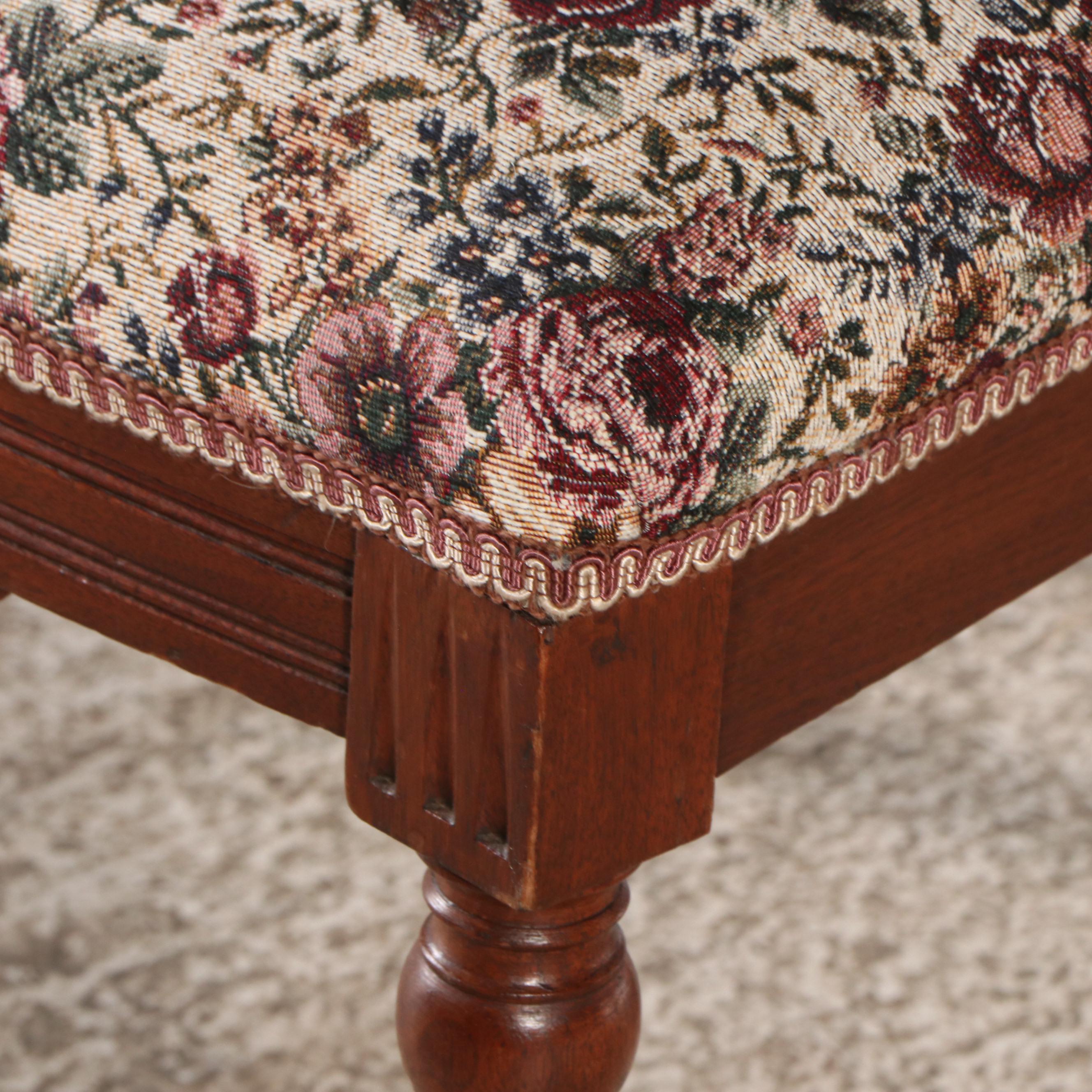 Set of Four Victorian Carved Mahogany Side Chairs
