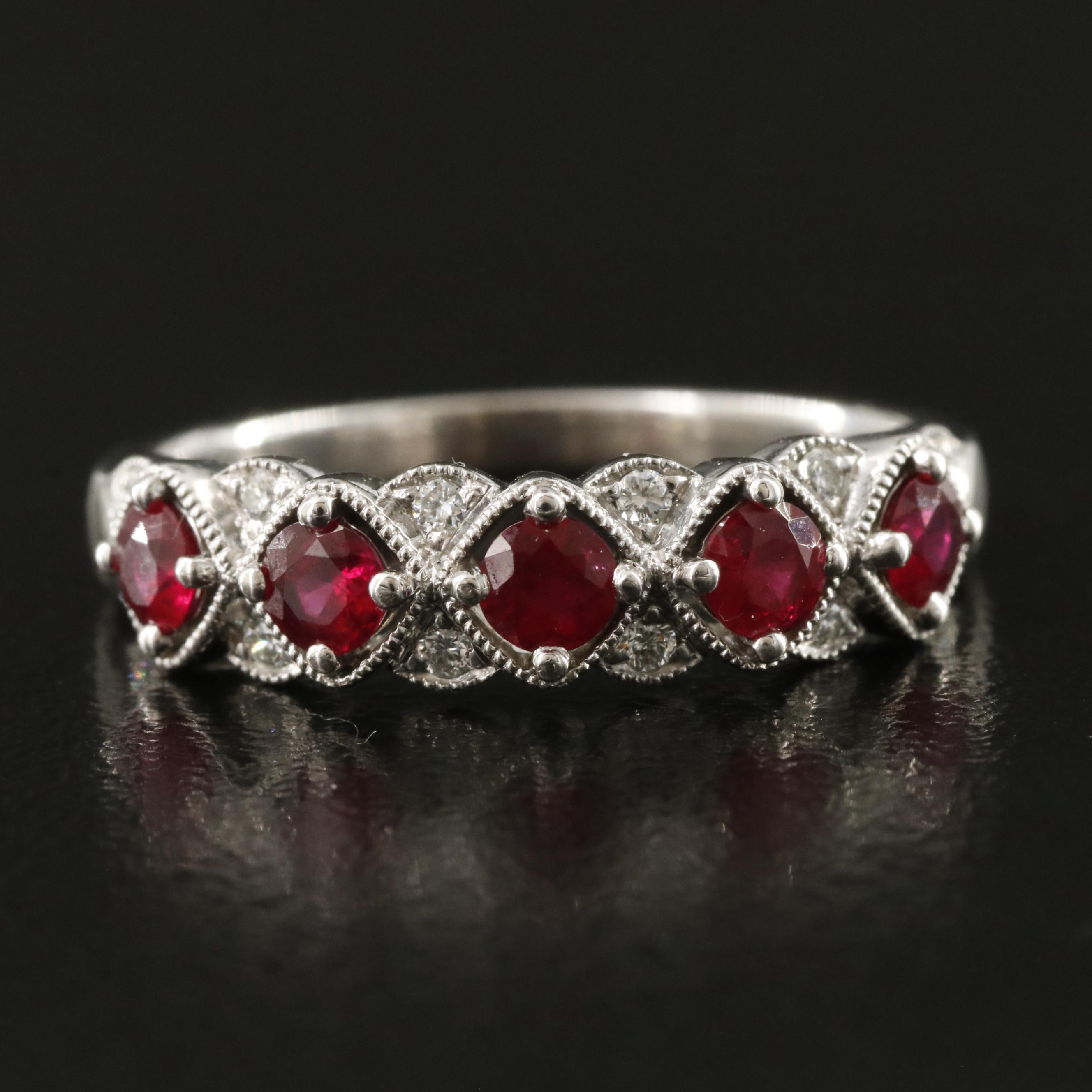 14K Ruby and Diamond Ring