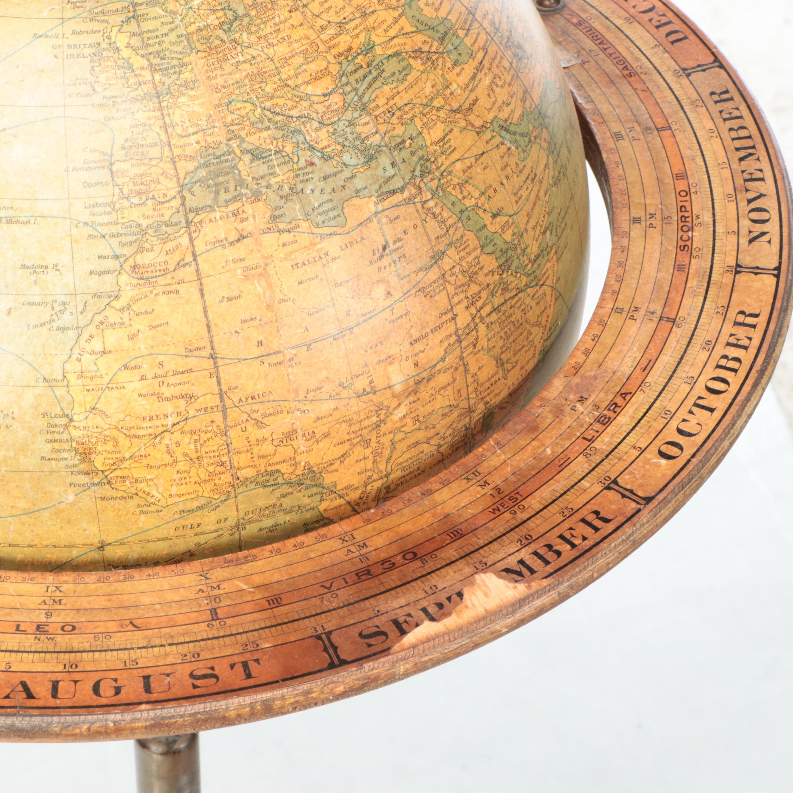 Weber Costello 12-inch Terrestrial Standing Globe