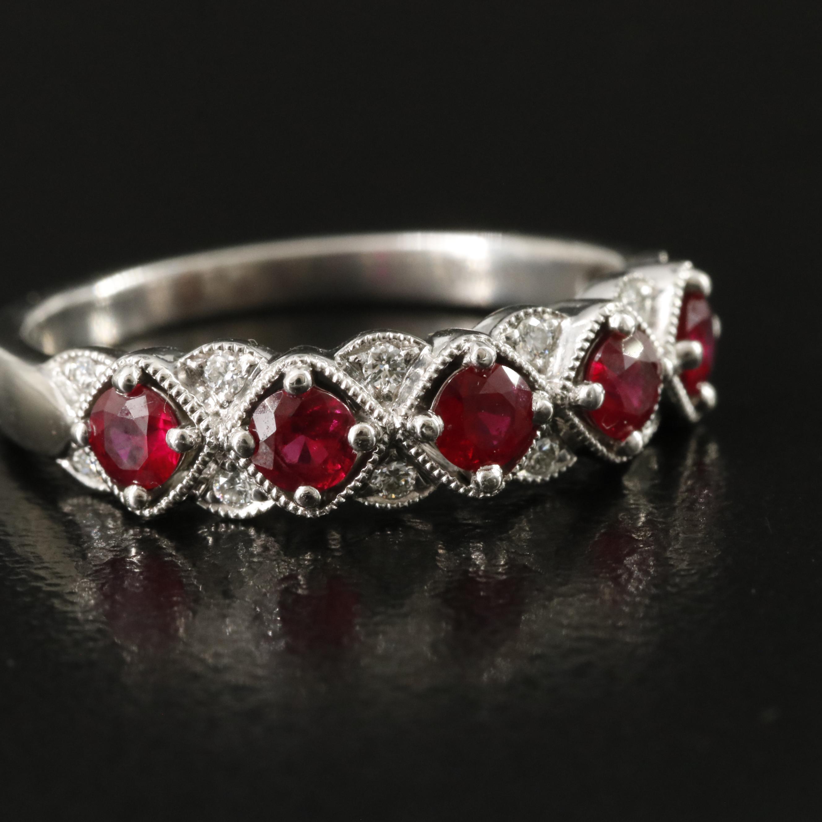 14K Ruby and Diamond Ring