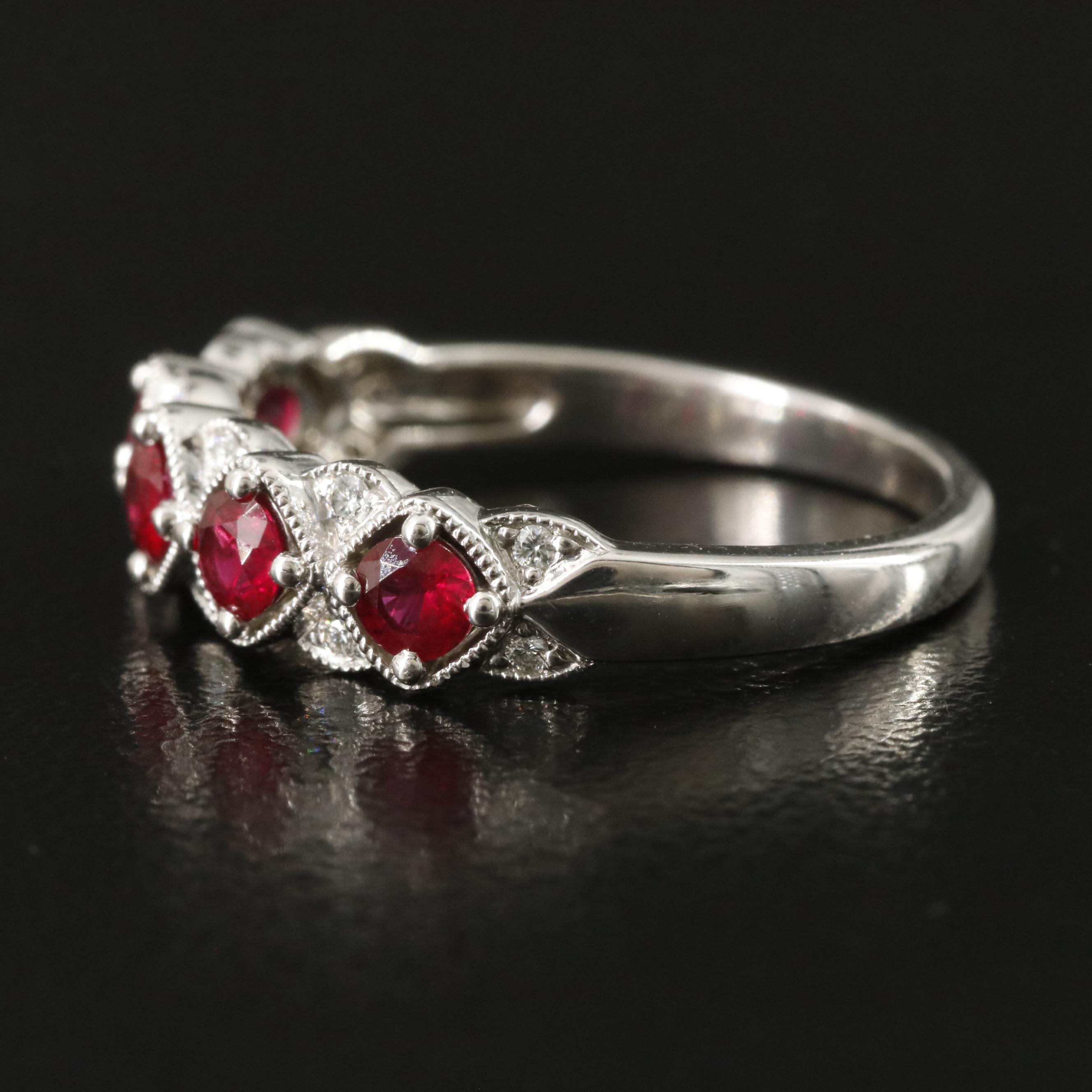 14K Ruby and Diamond Ring