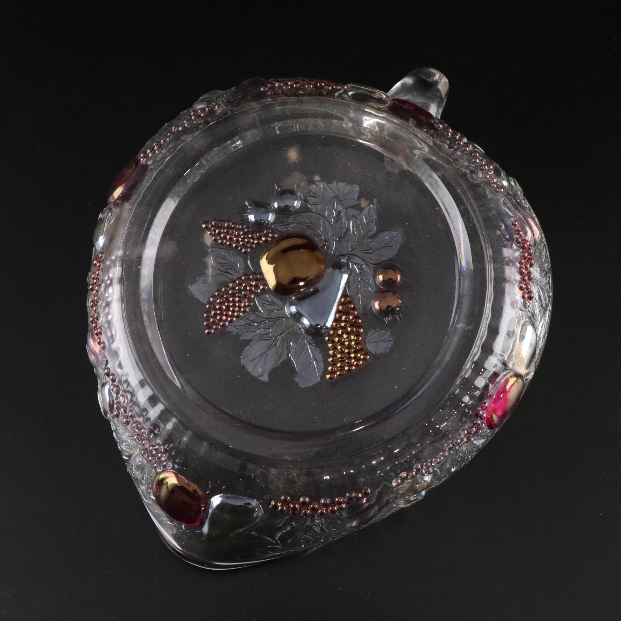 Westmoreland "Della Robbia" Nappy with Avon and Other Pressed Glass Items