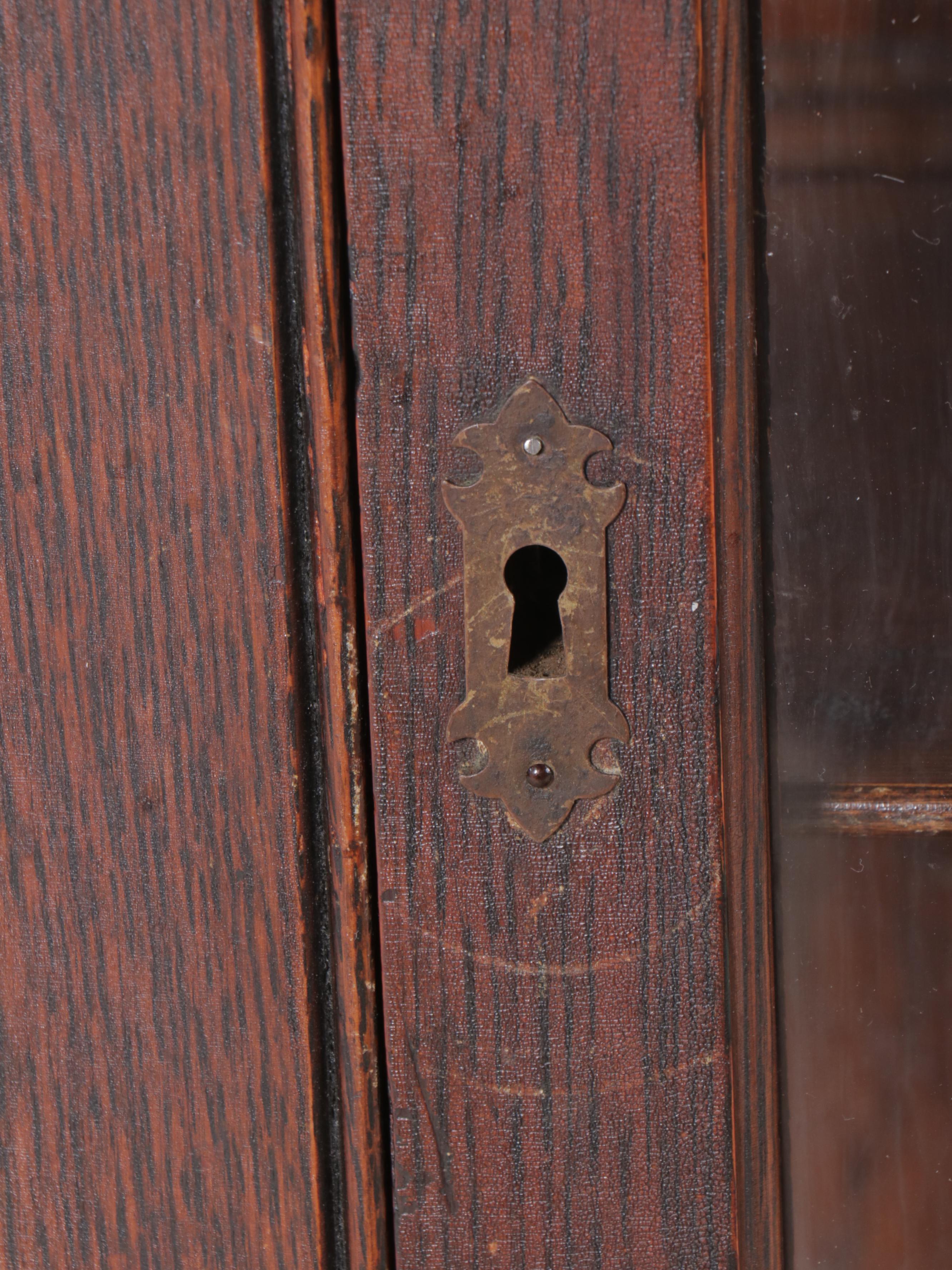 Late Victorian Oak China Cabinet