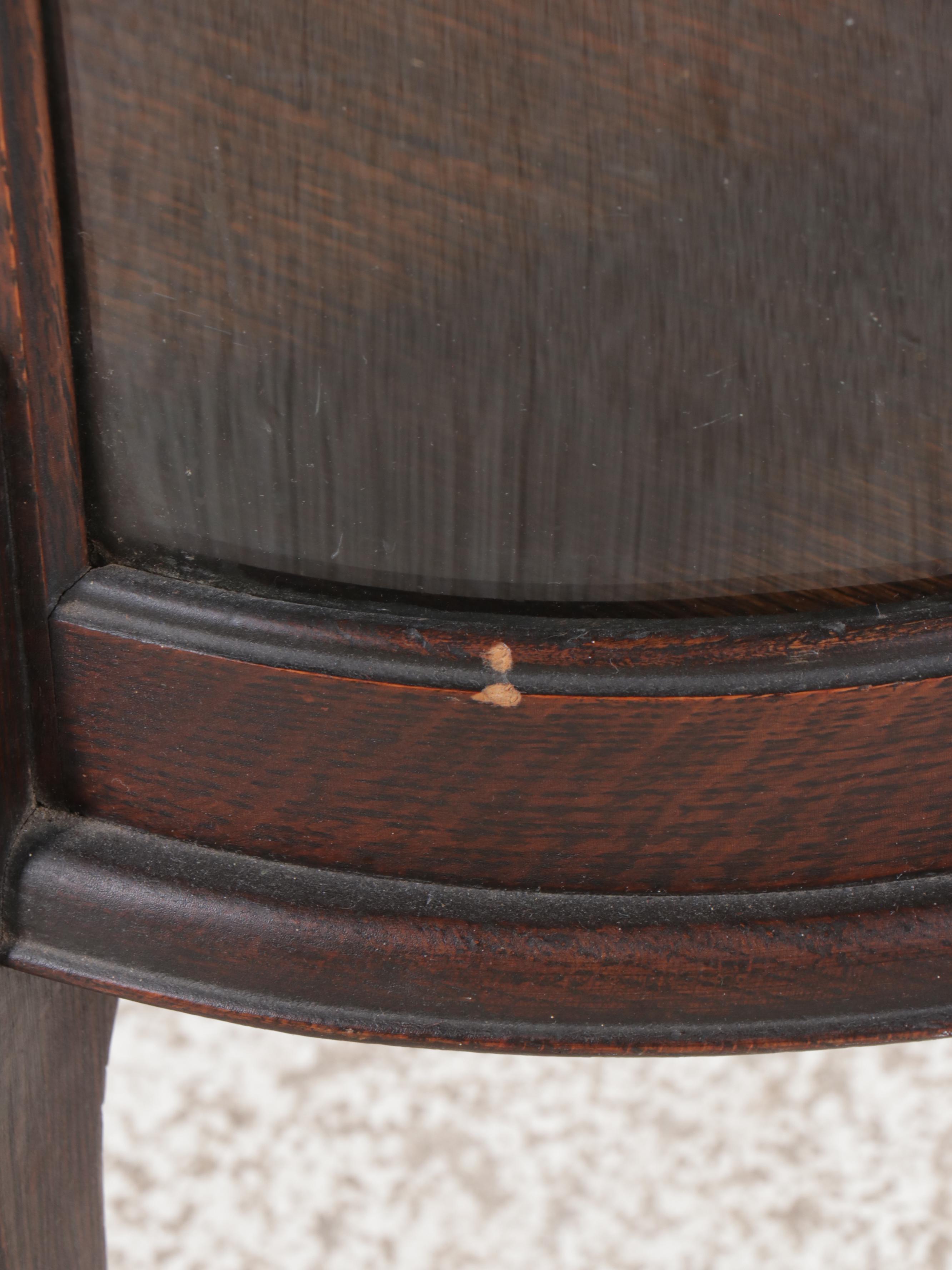 Late Victorian Oak China Cabinet