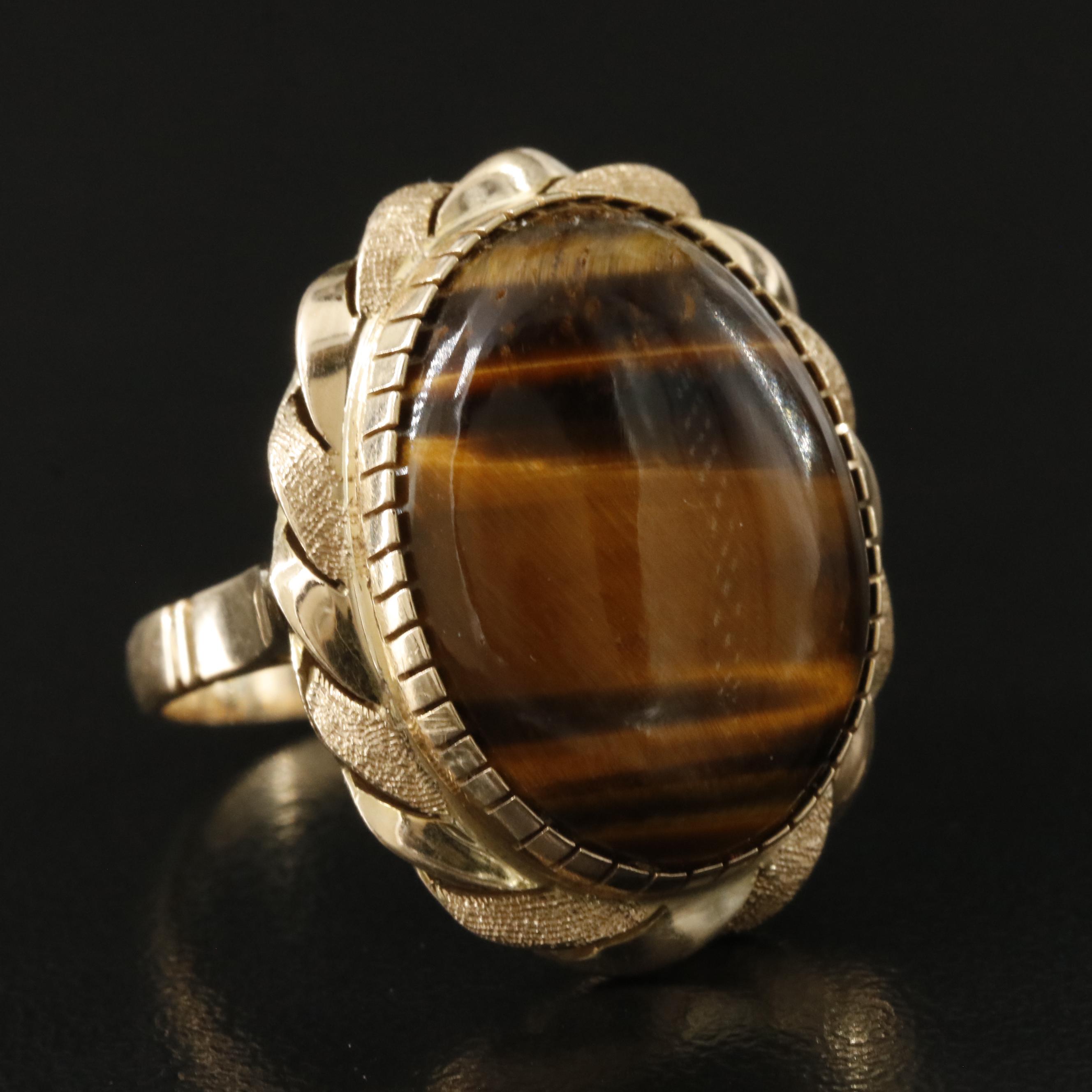 14K Tiger's Eye Ring
