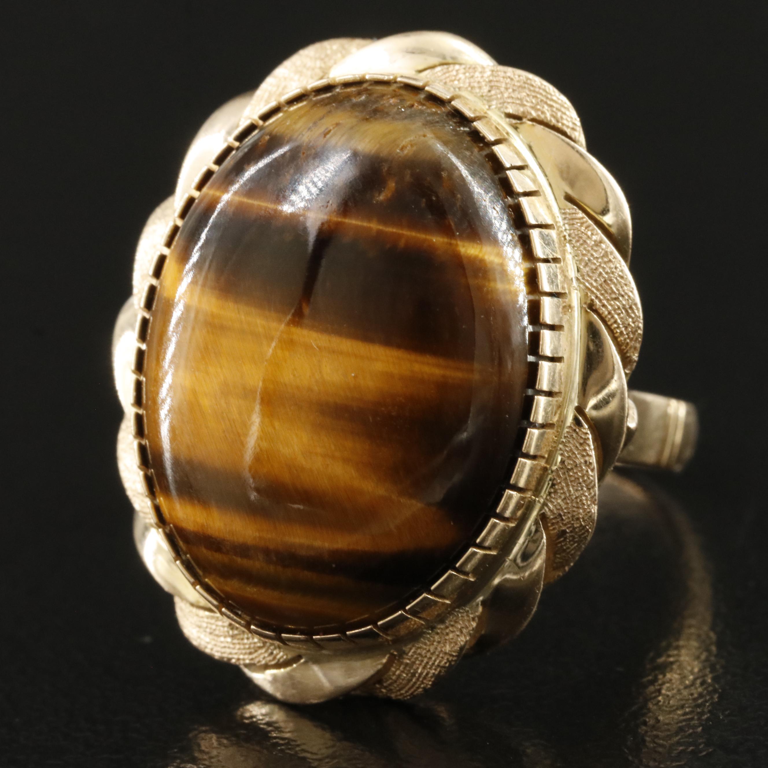 14K Tiger's Eye Ring