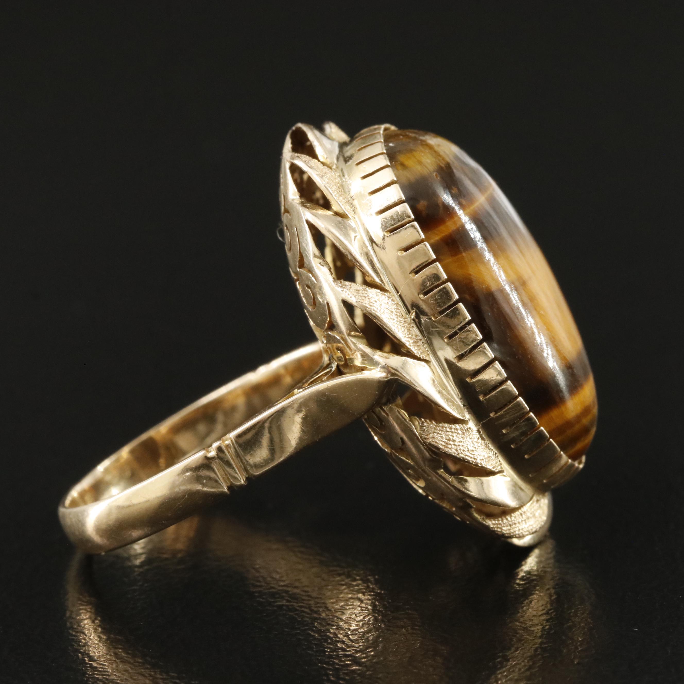 14K Tiger's Eye Ring