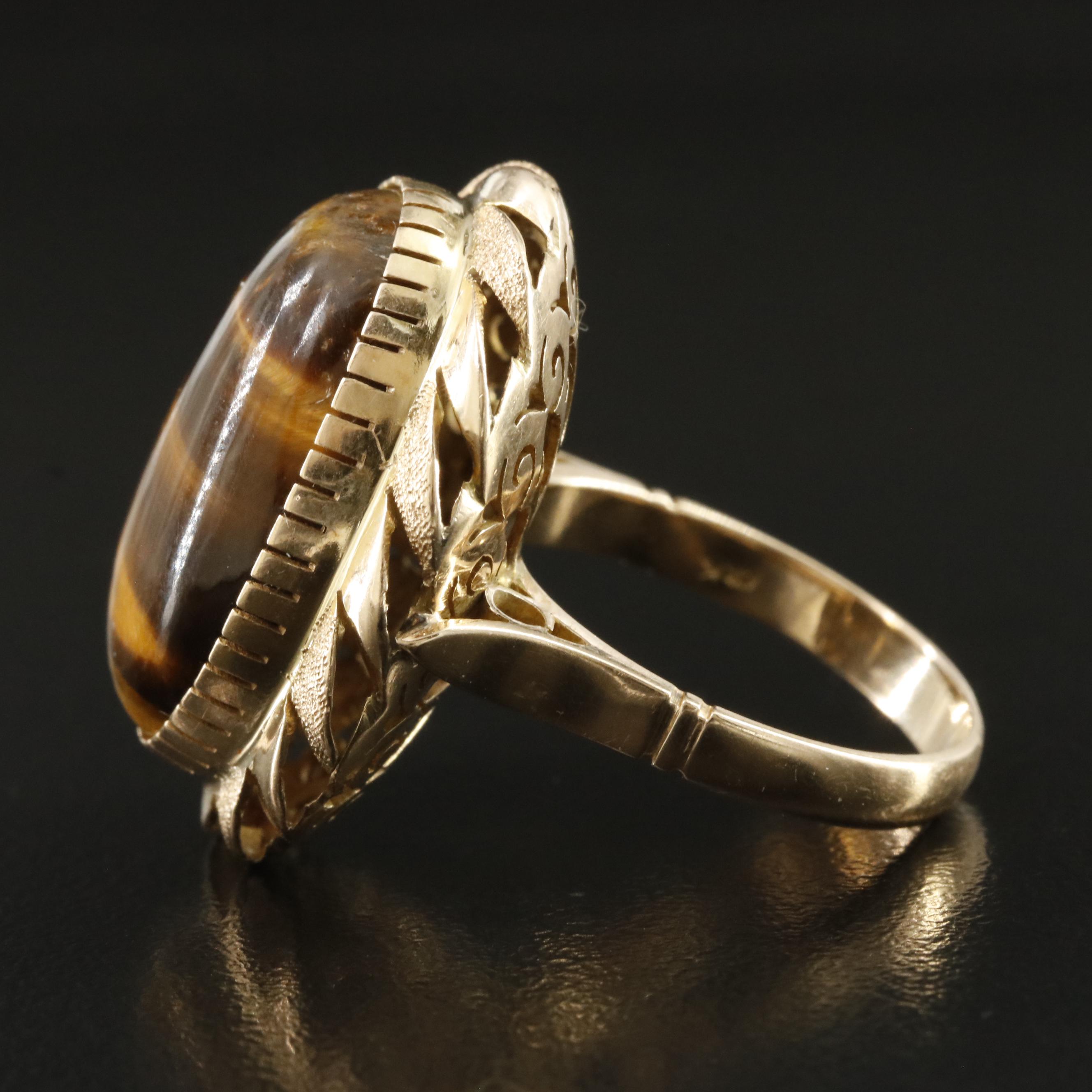14K Tiger's Eye Ring