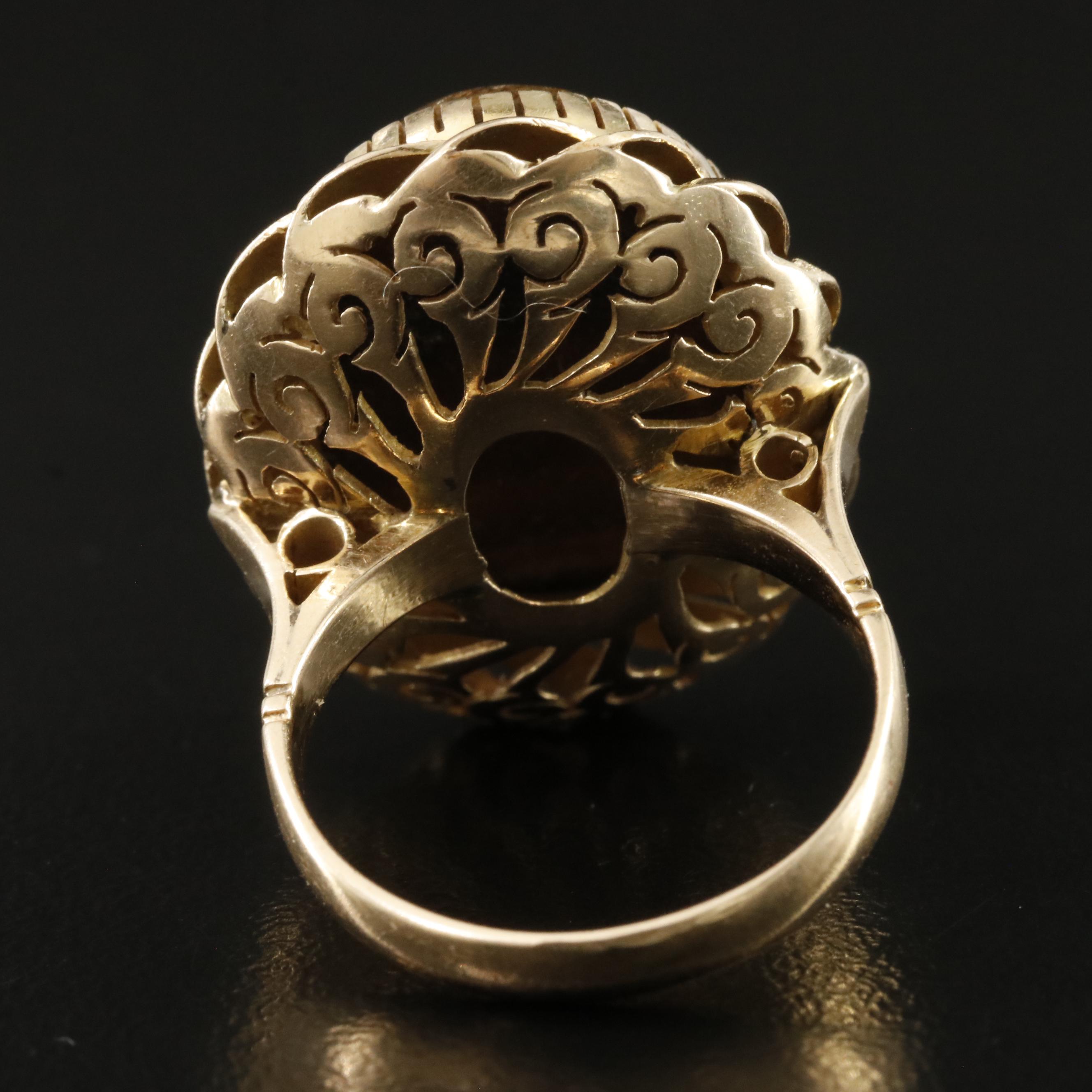 14K Tiger's Eye Ring