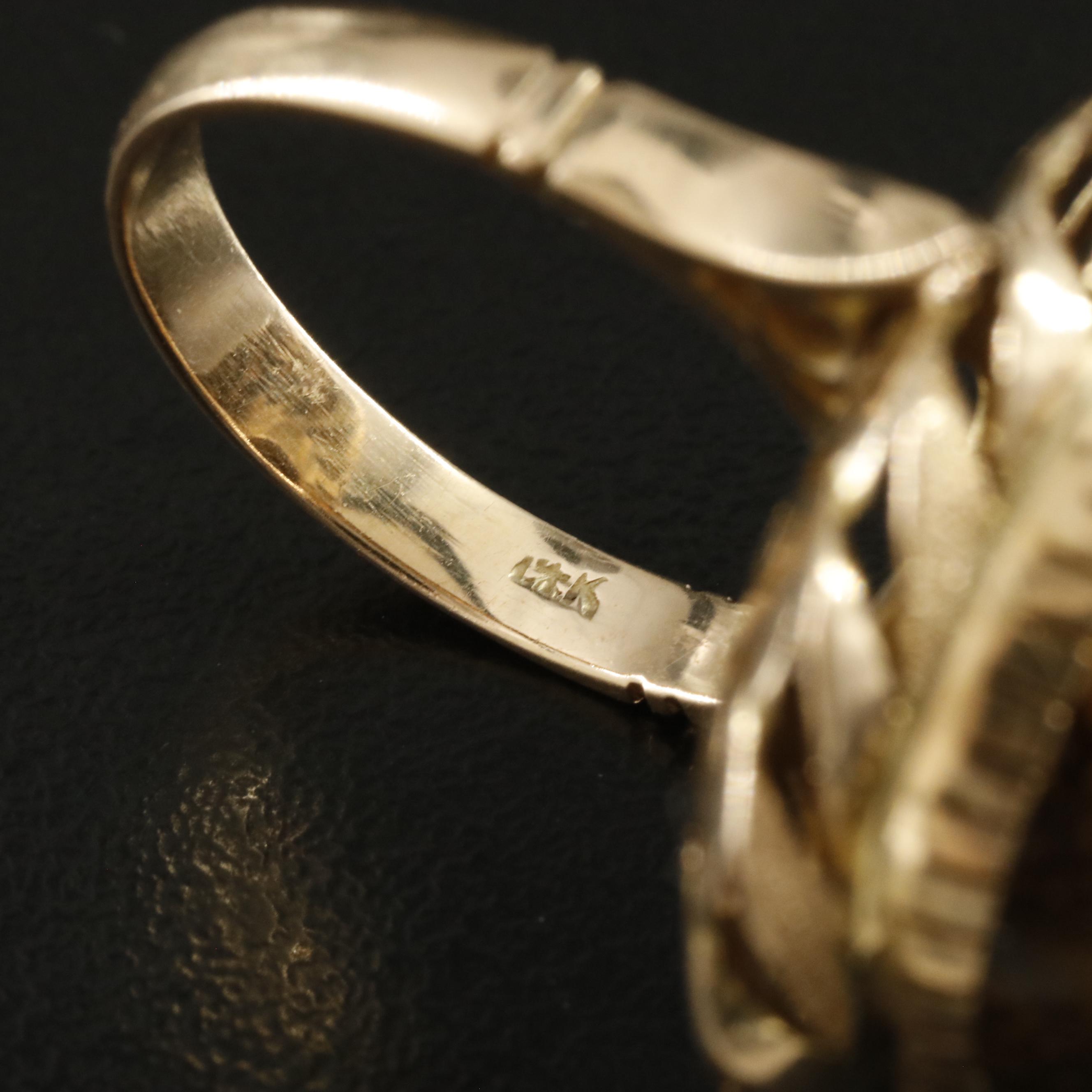 14K Tiger's Eye Ring