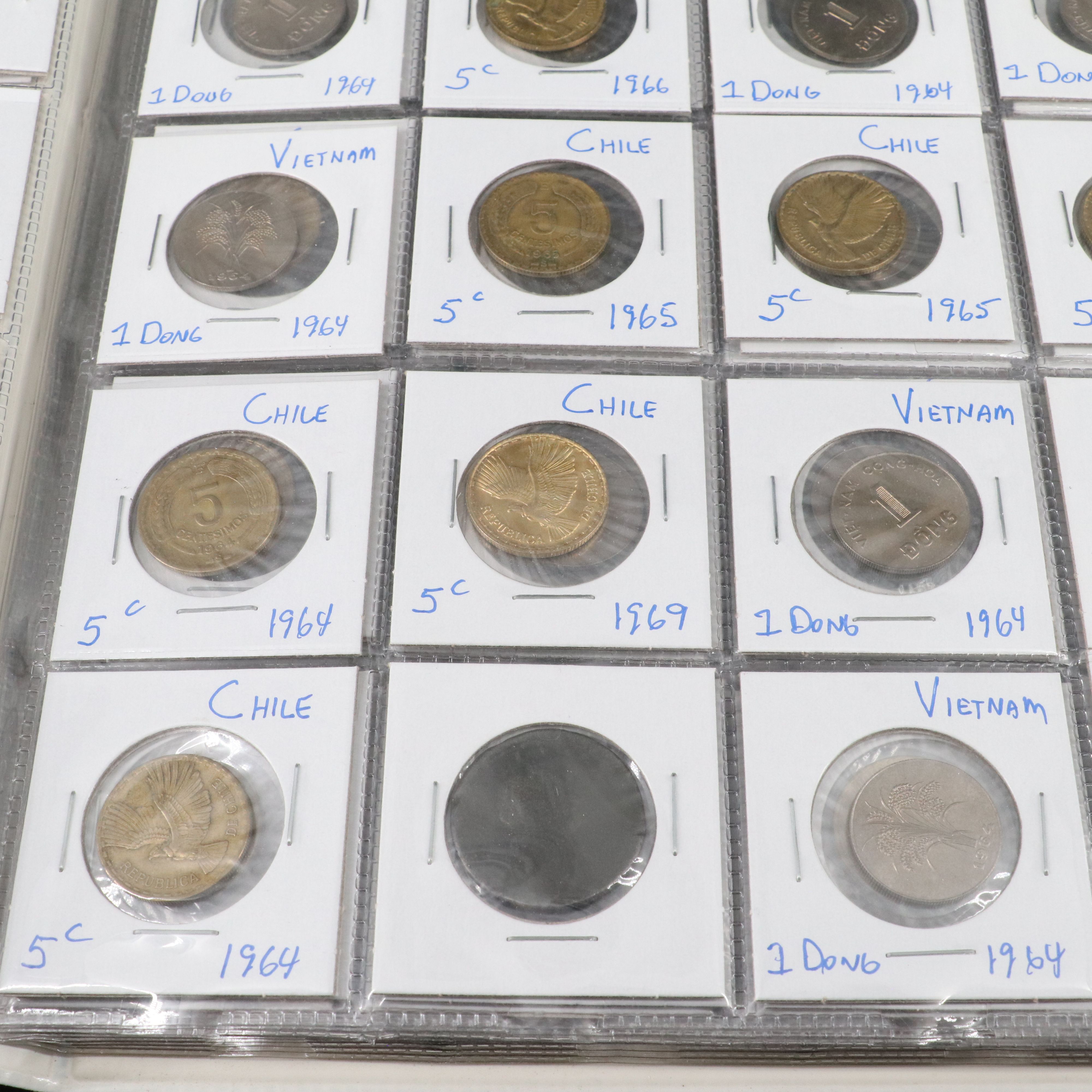 Collection of 198 Modern Foreign Coins