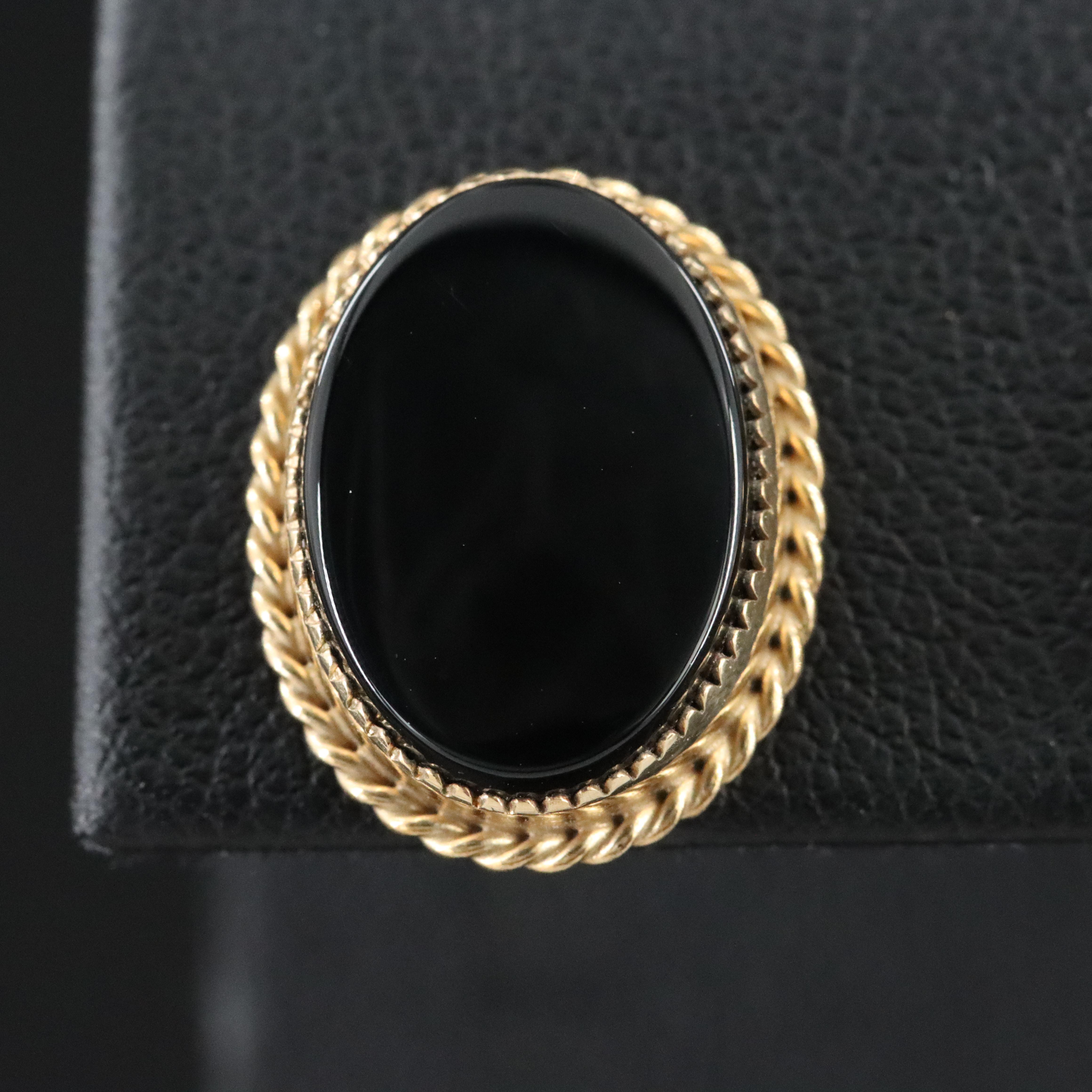 Black Onyx Earrings with 14K Posts