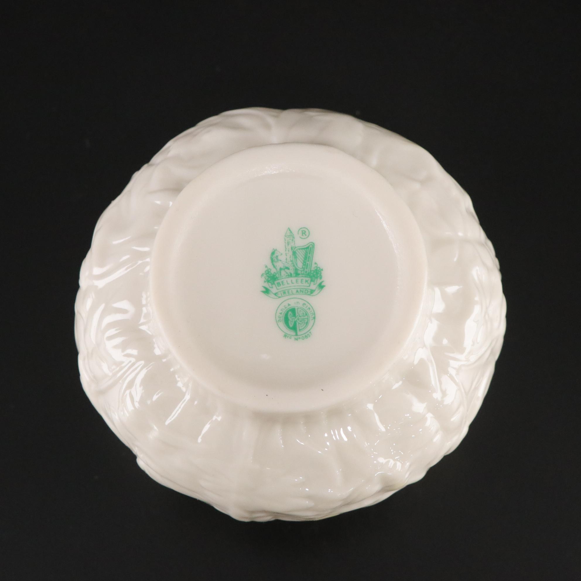 Belleek Porcelain "Lily of the Valley" Vase and Four More Items