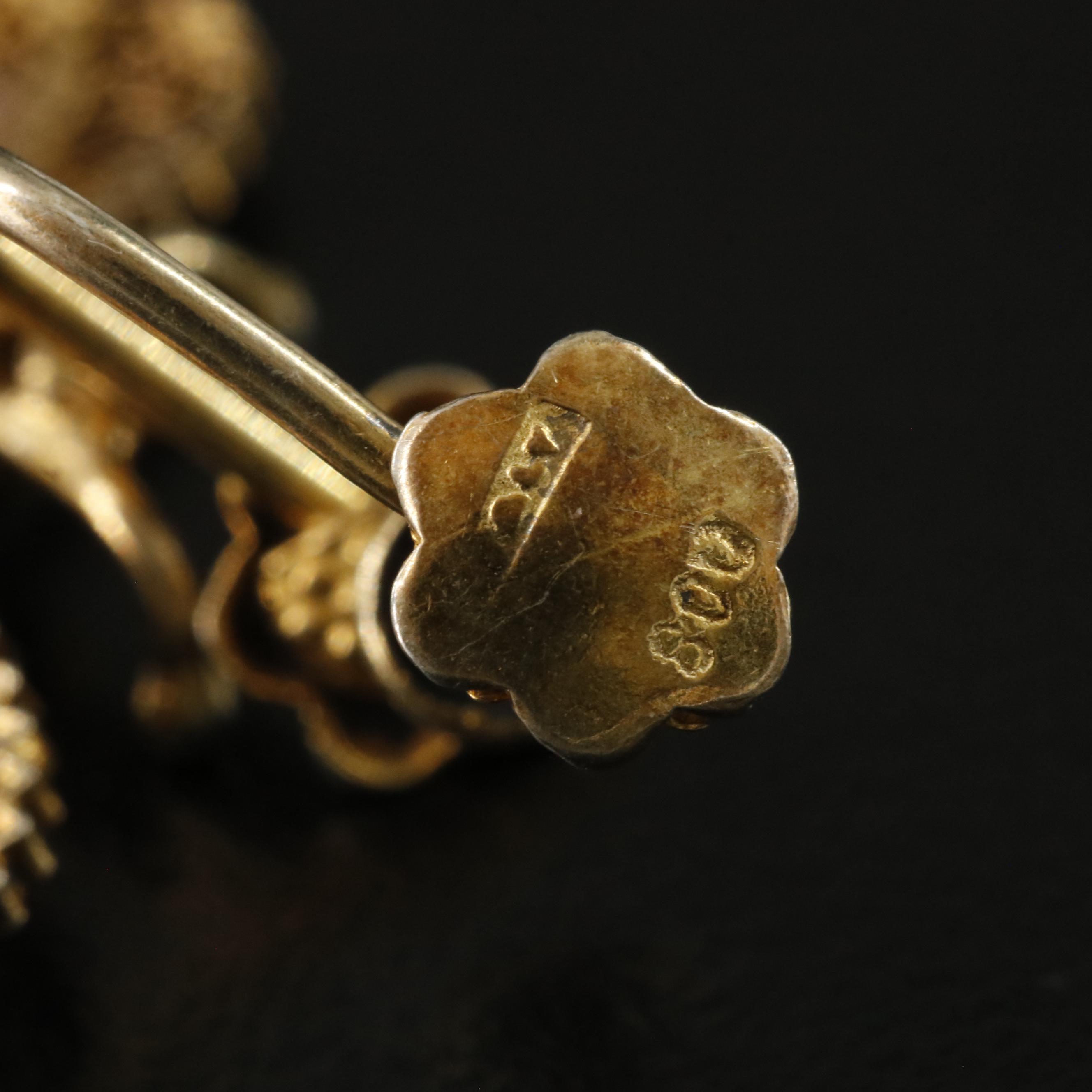 Vintage Italian 800 Silver Butterfly Filigree Butterfly Earrings