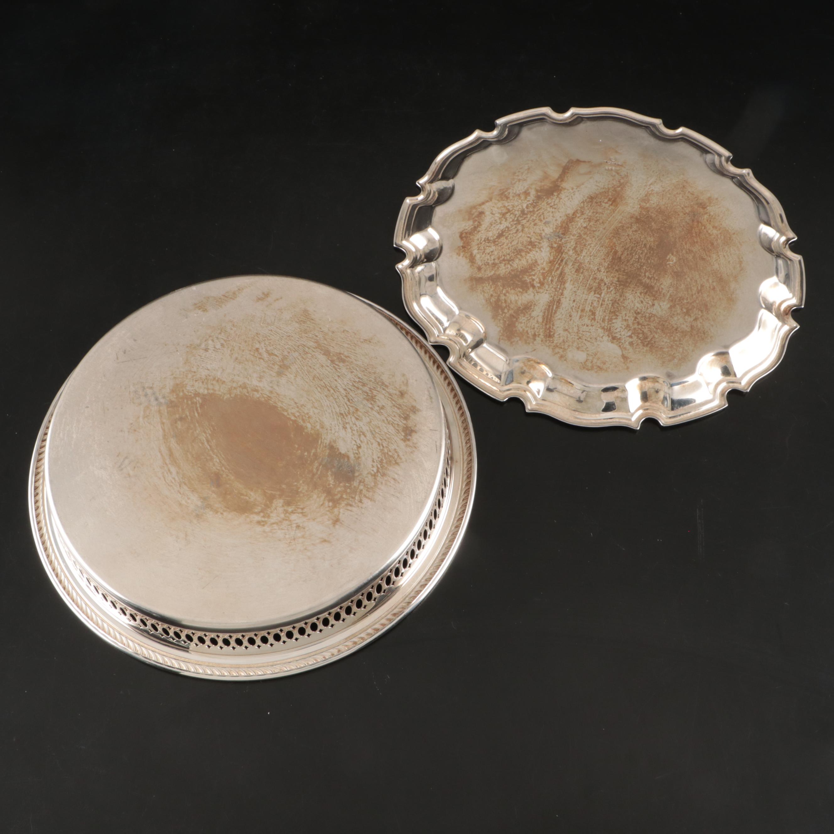 Towle with Reed & Barton and Other Silver Plate Serving Trays