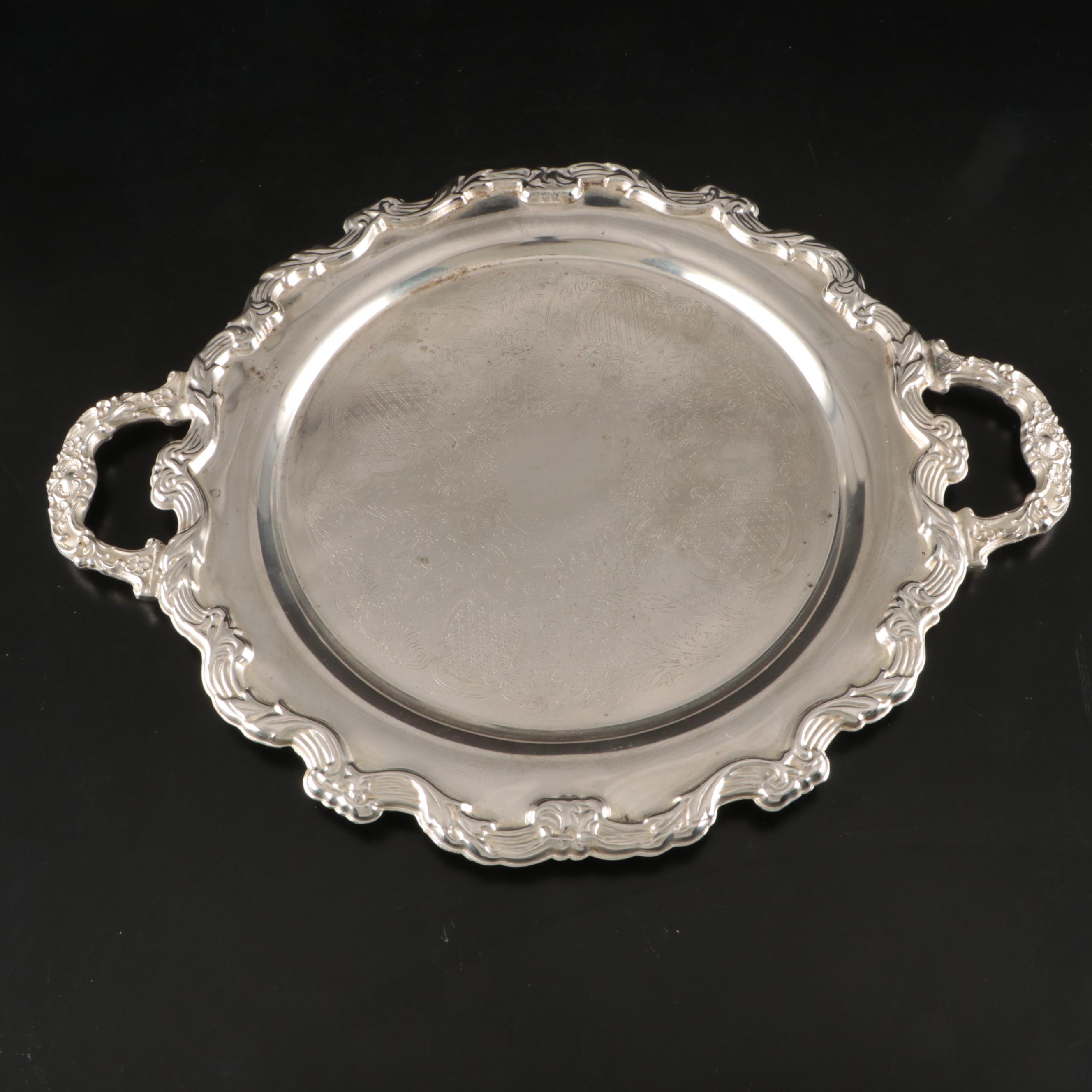 Towle with Reed & Barton and Other Silver Plate Serving Trays