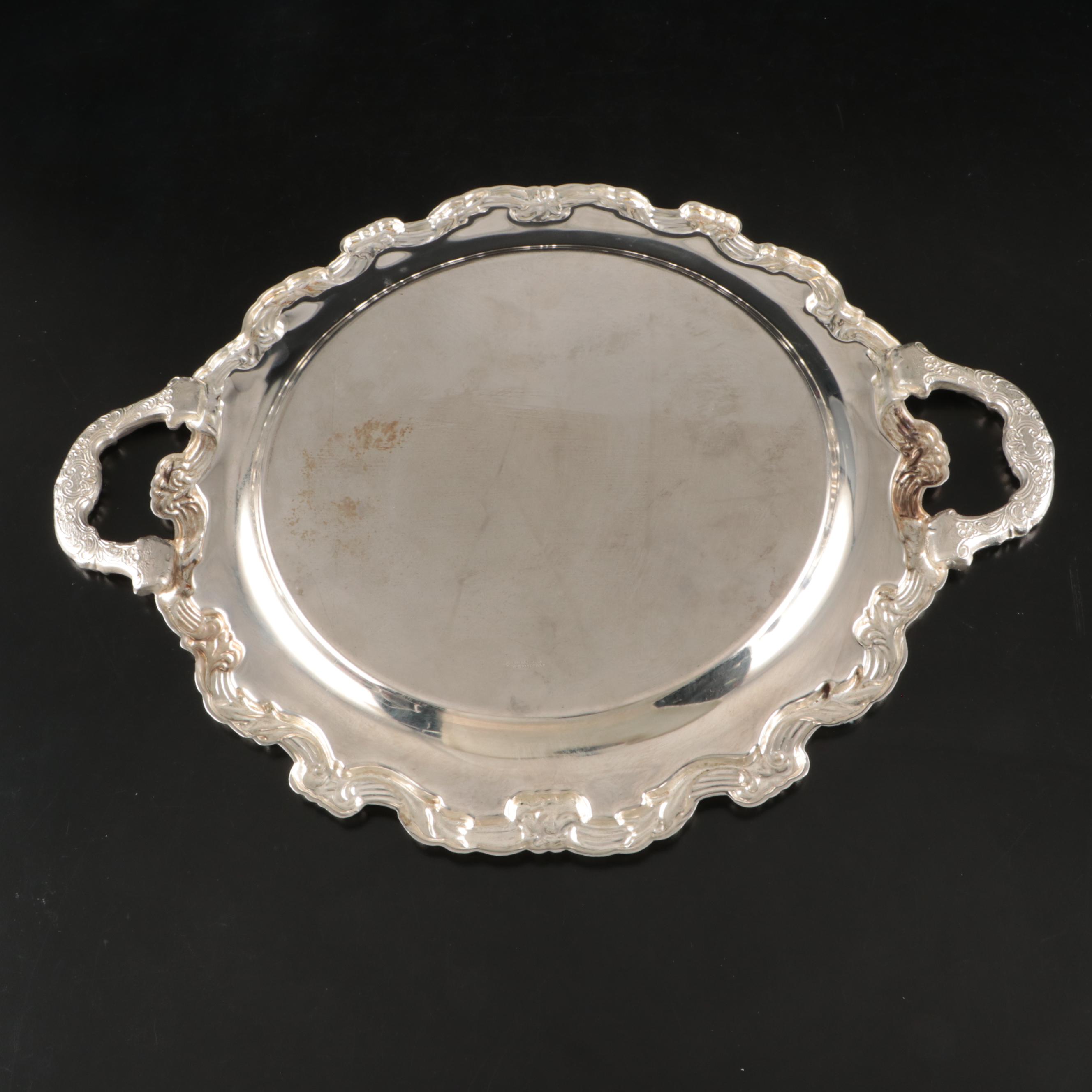 Towle with Reed & Barton and Other Silver Plate Serving Trays