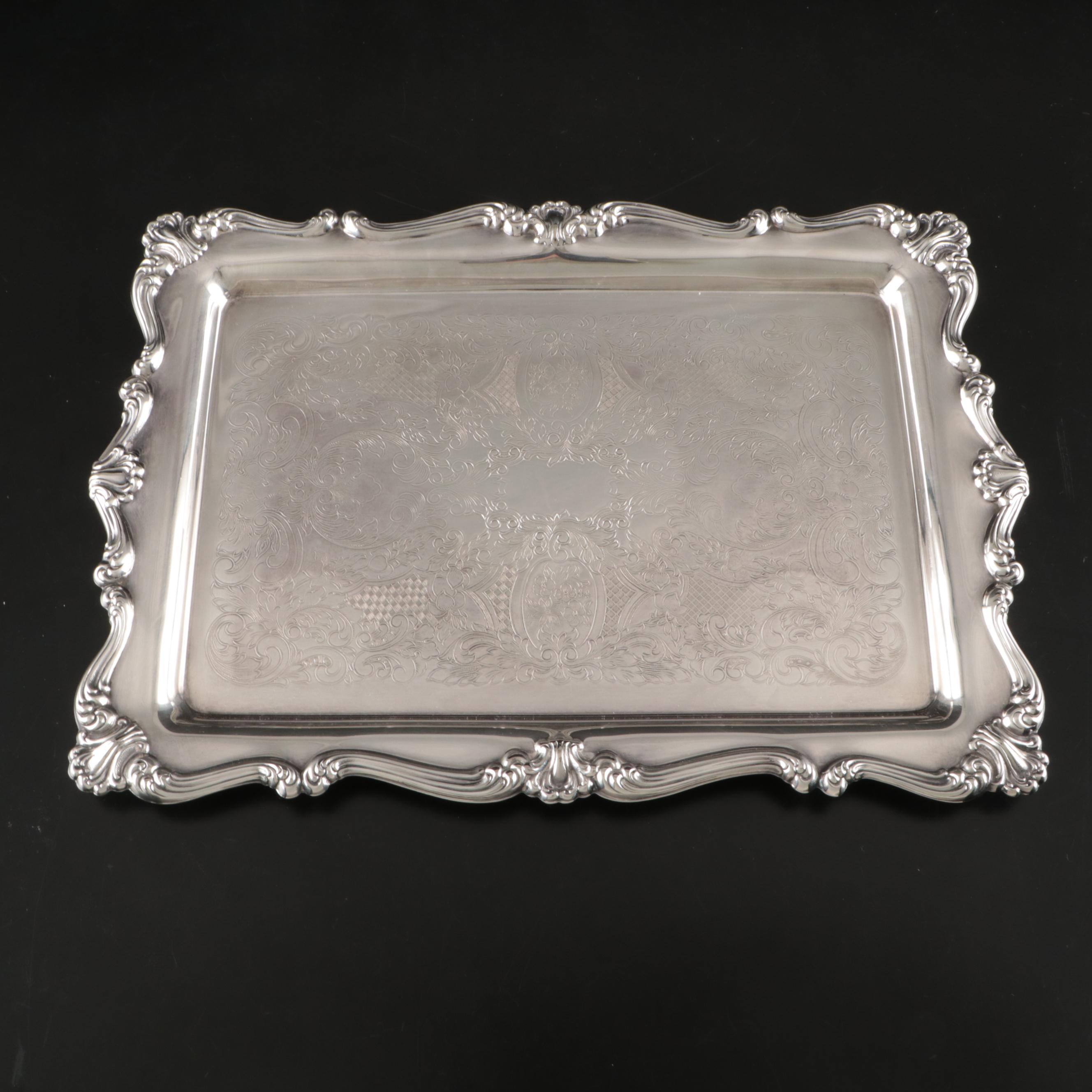 Towle with Reed & Barton and Other Silver Plate Serving Trays