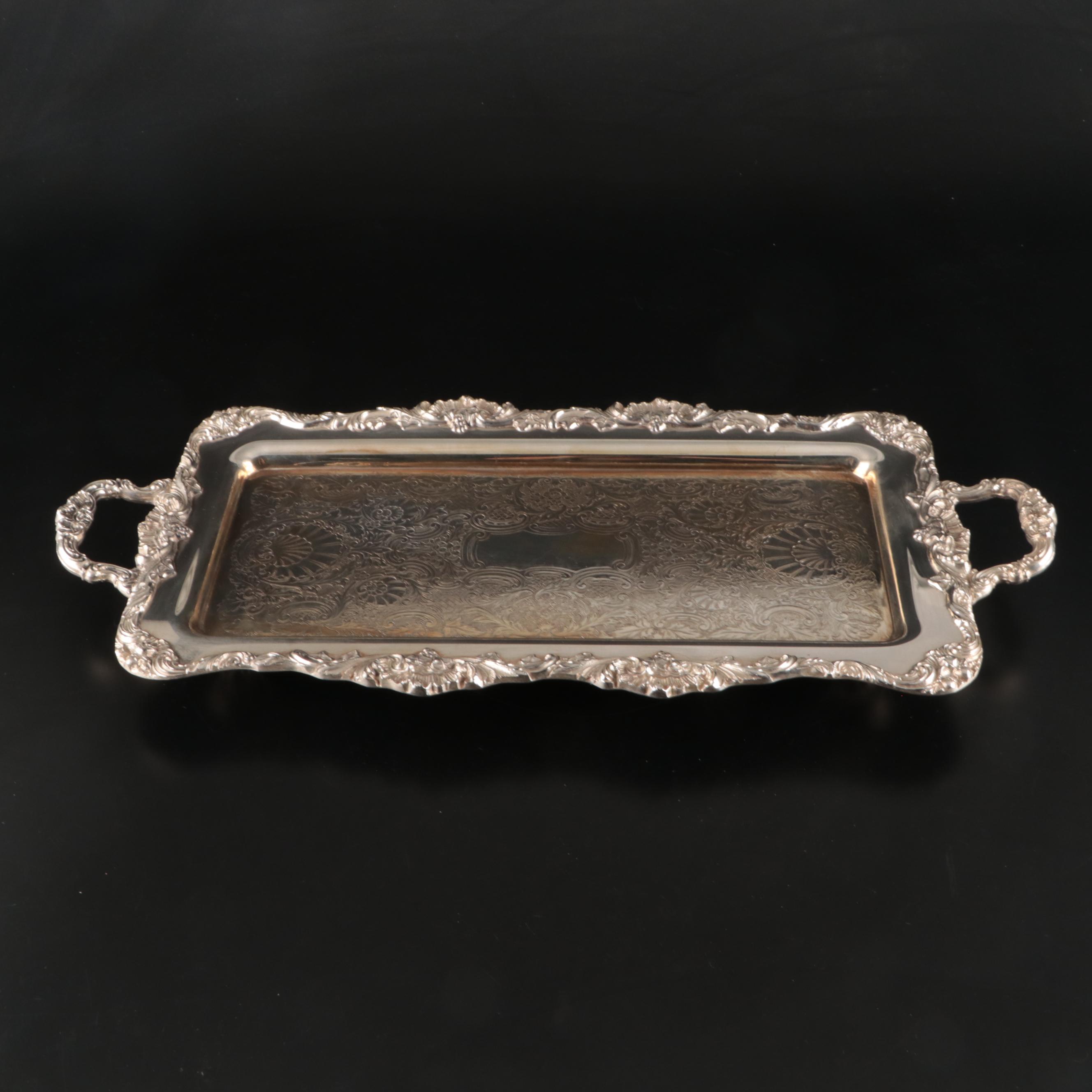 Towle with Reed & Barton and Other Silver Plate Serving Trays