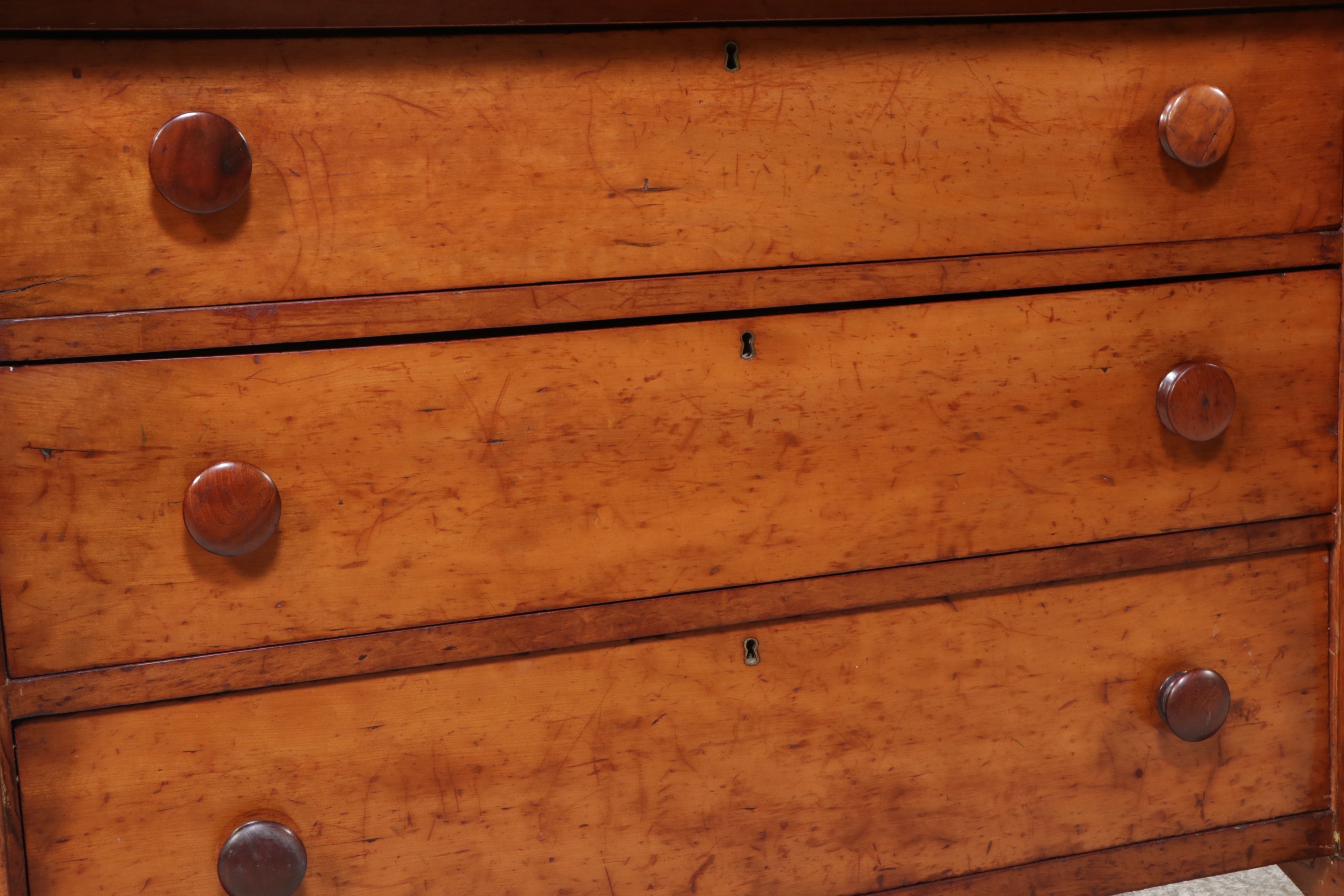American Empire Style Cherry Chest of Drawers, Mid to Late 19th Century