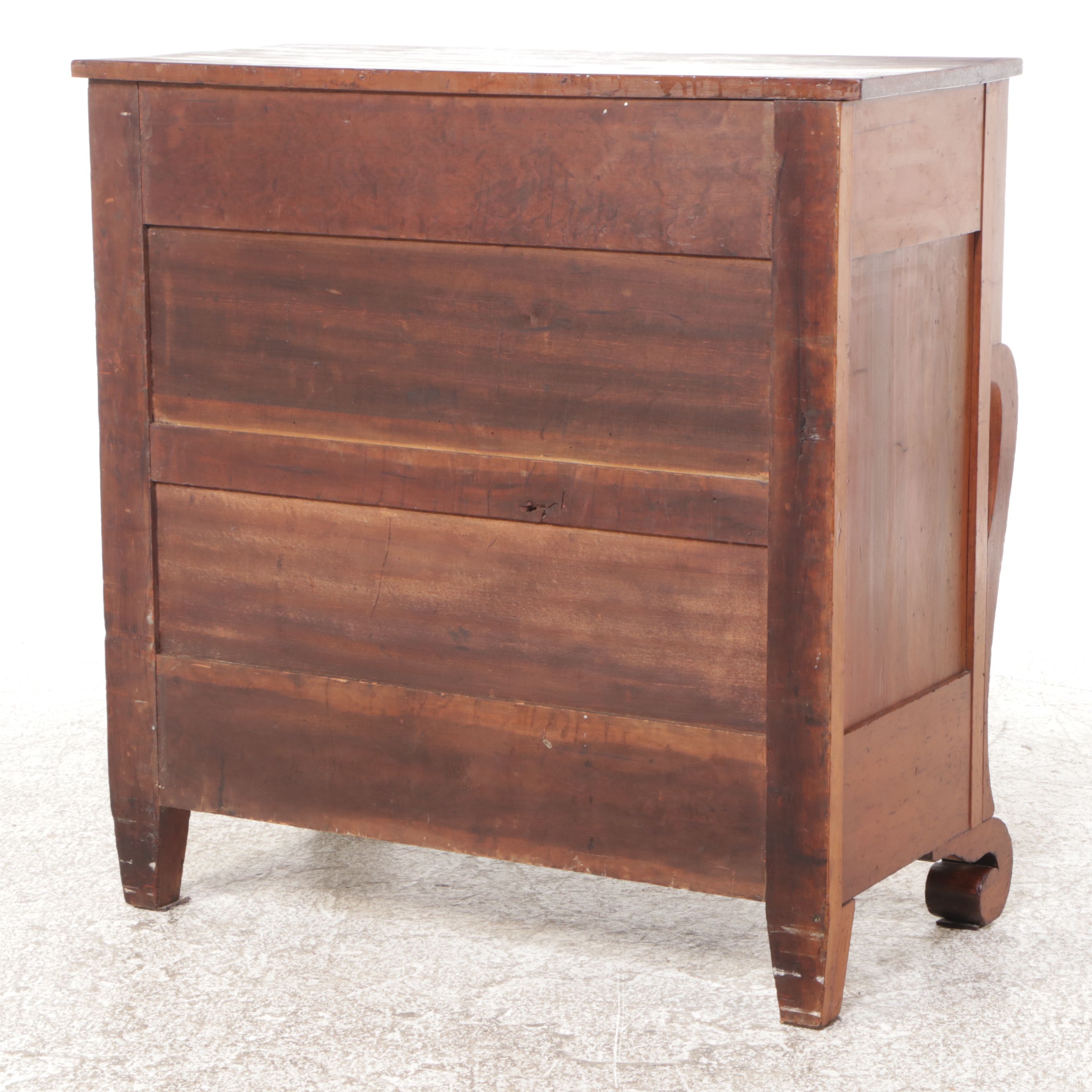 American Empire Style Cherry Chest of Drawers, Mid to Late 19th Century