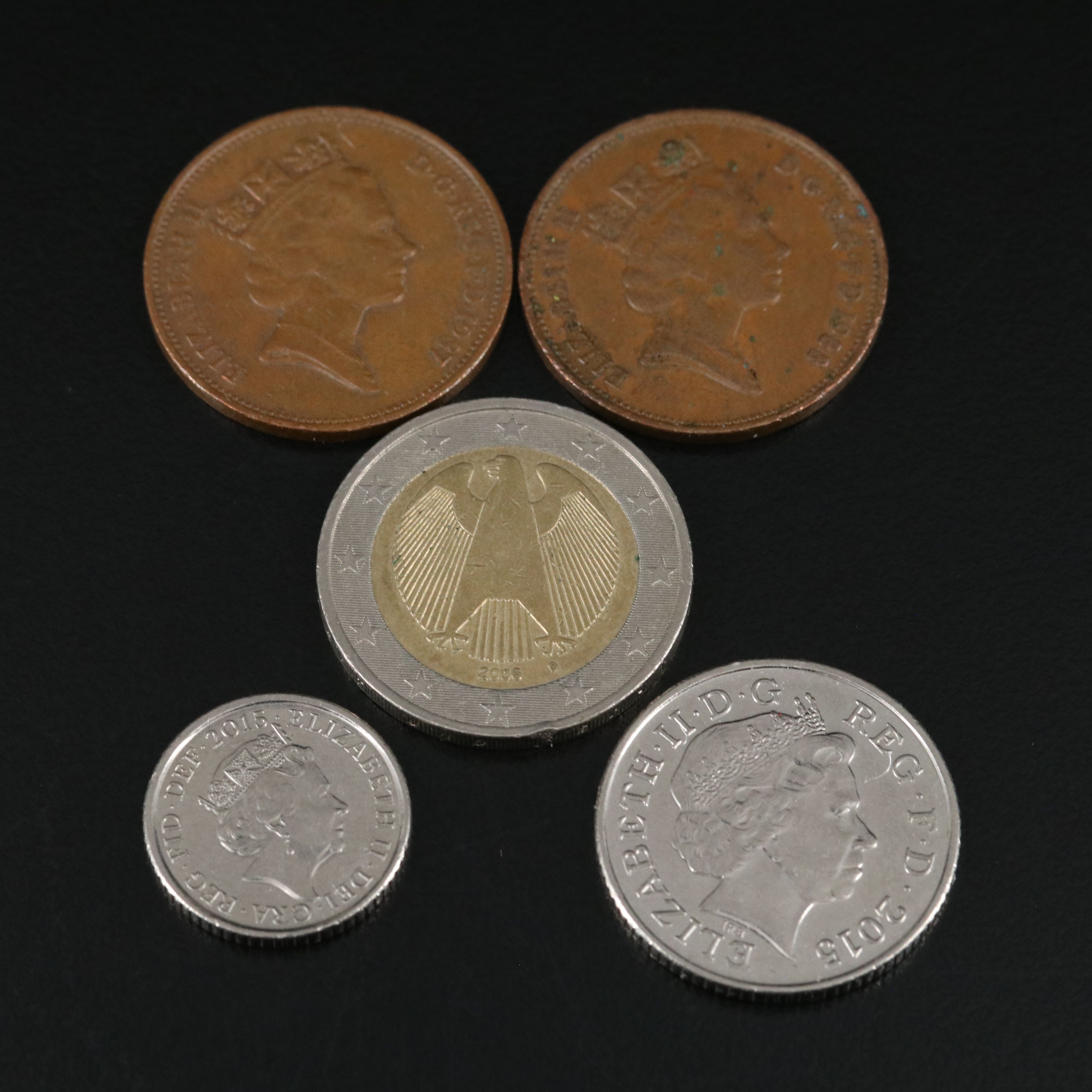 Five British Coins