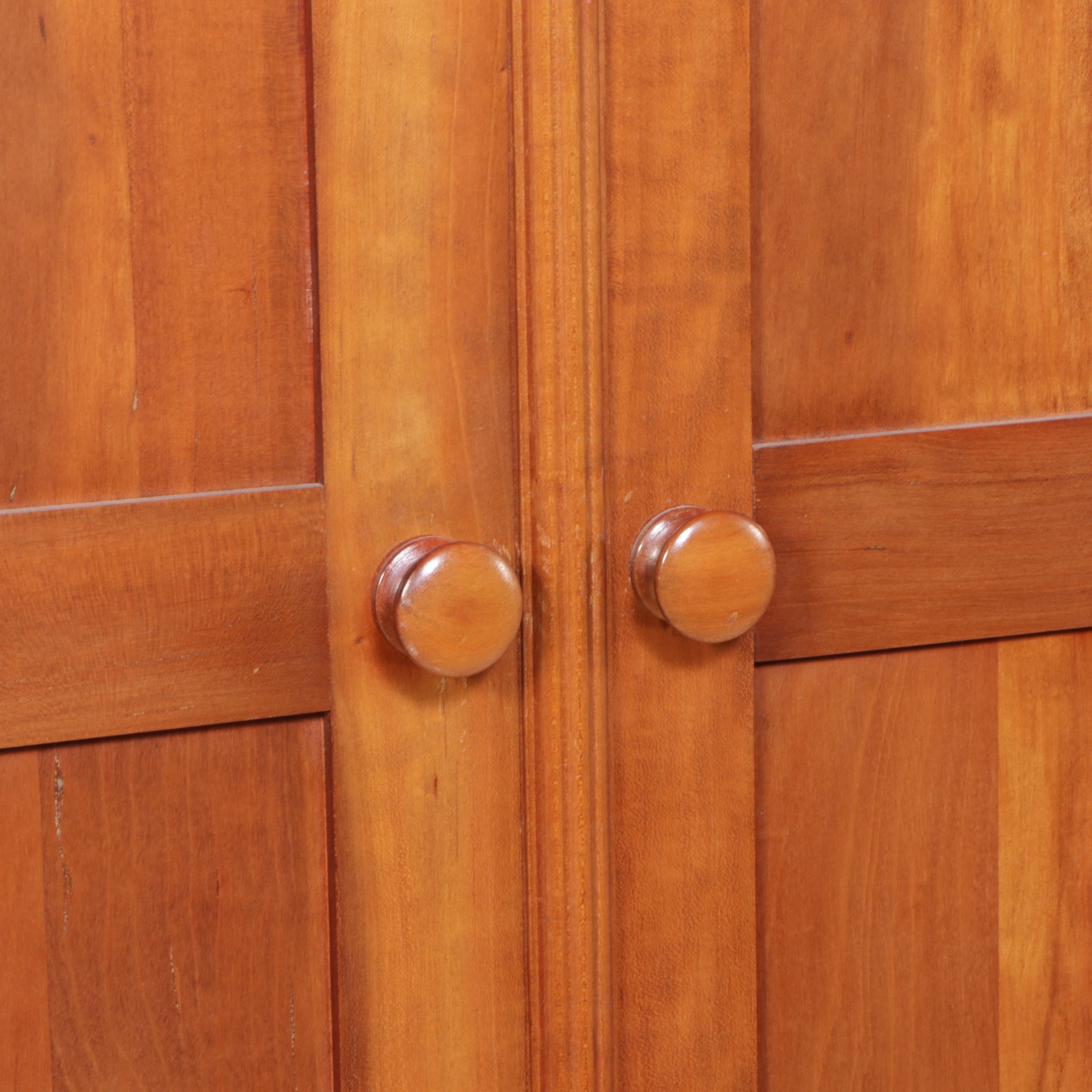 American Federal Style Cherry Corner Cabinet, Late 20th Century
