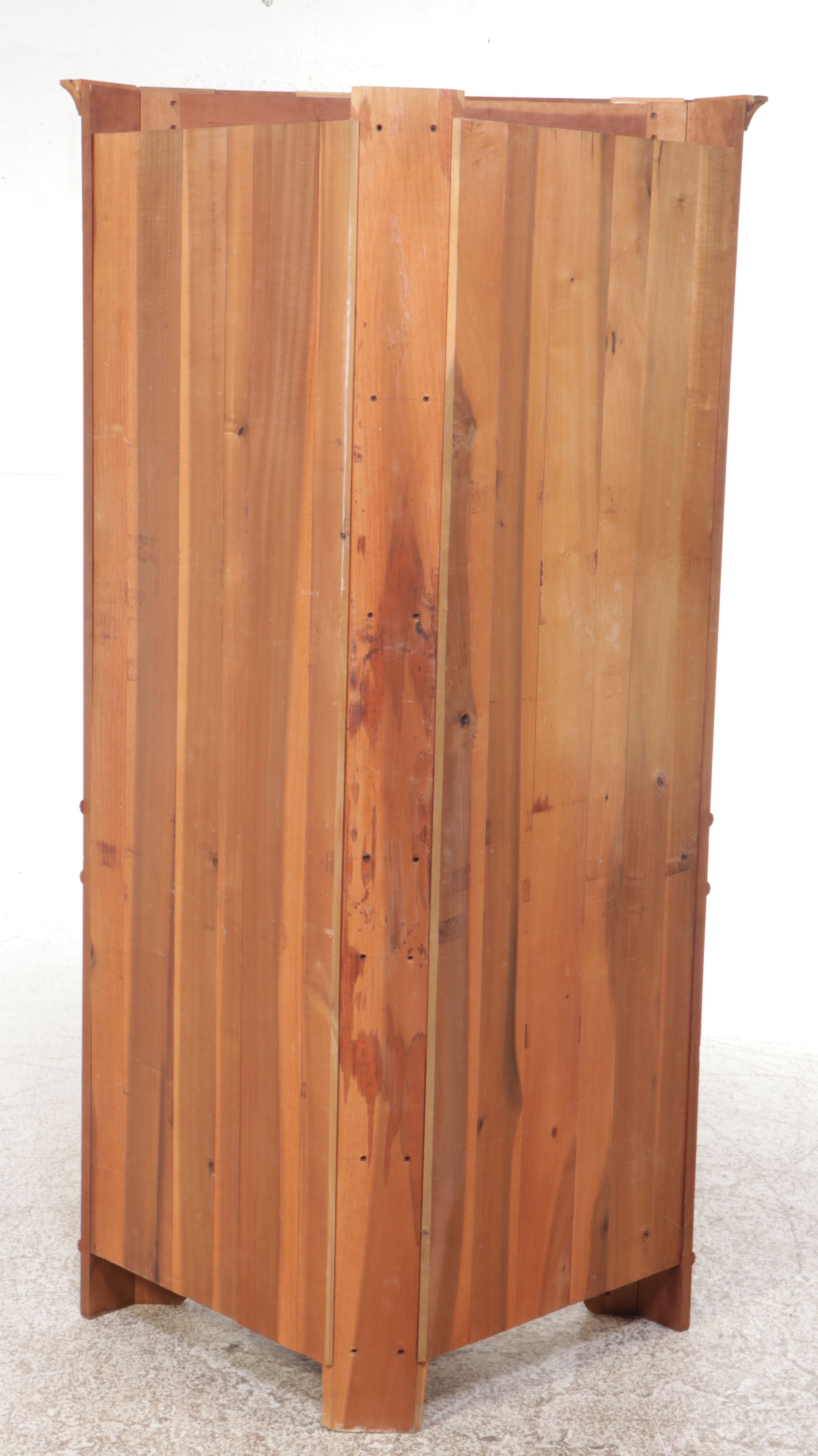 American Federal Style Cherry Corner Cabinet, Late 20th Century